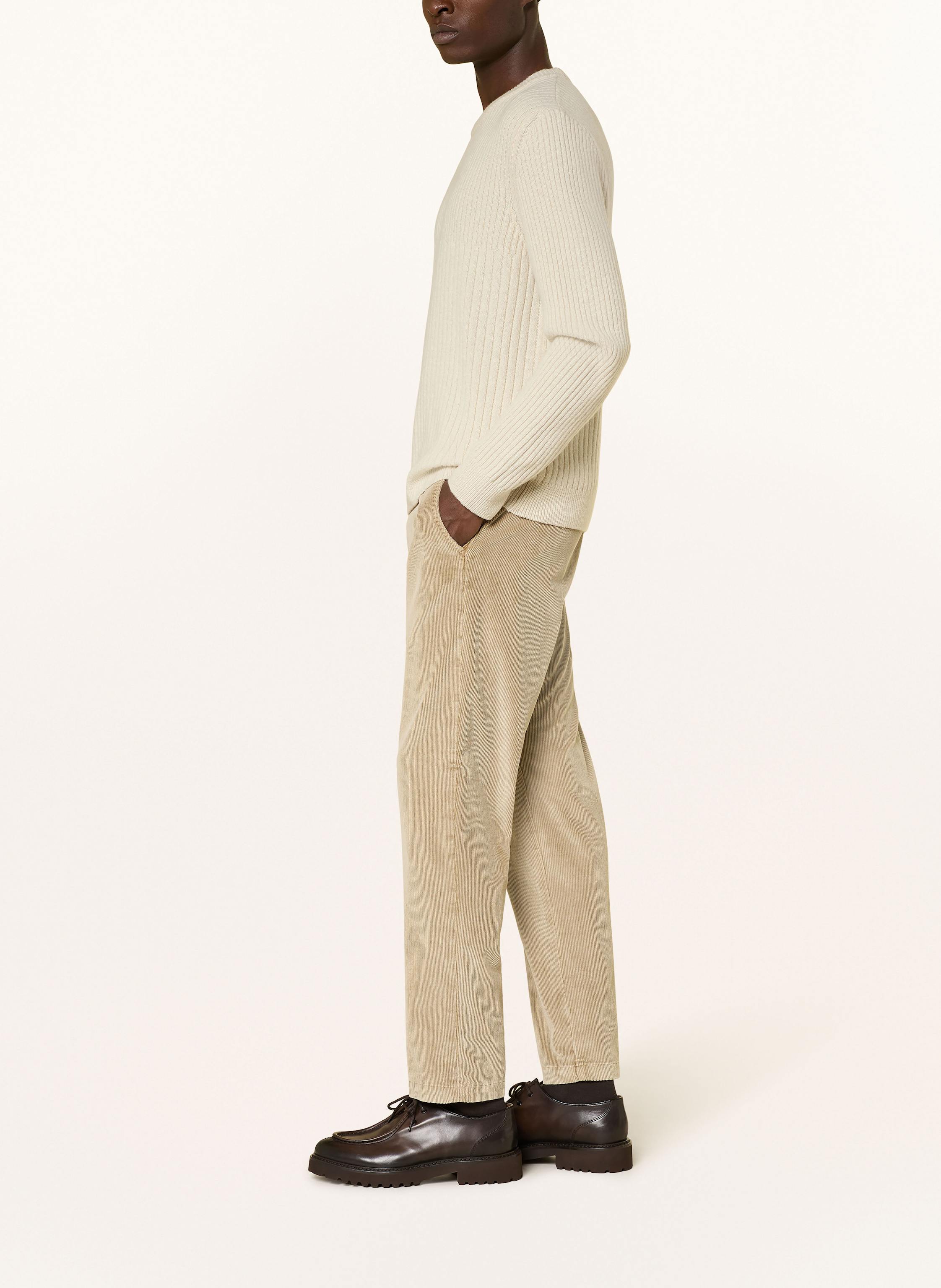Thumbnail - Myths Cordhose Im Jogging-Stil Slim Fit beige