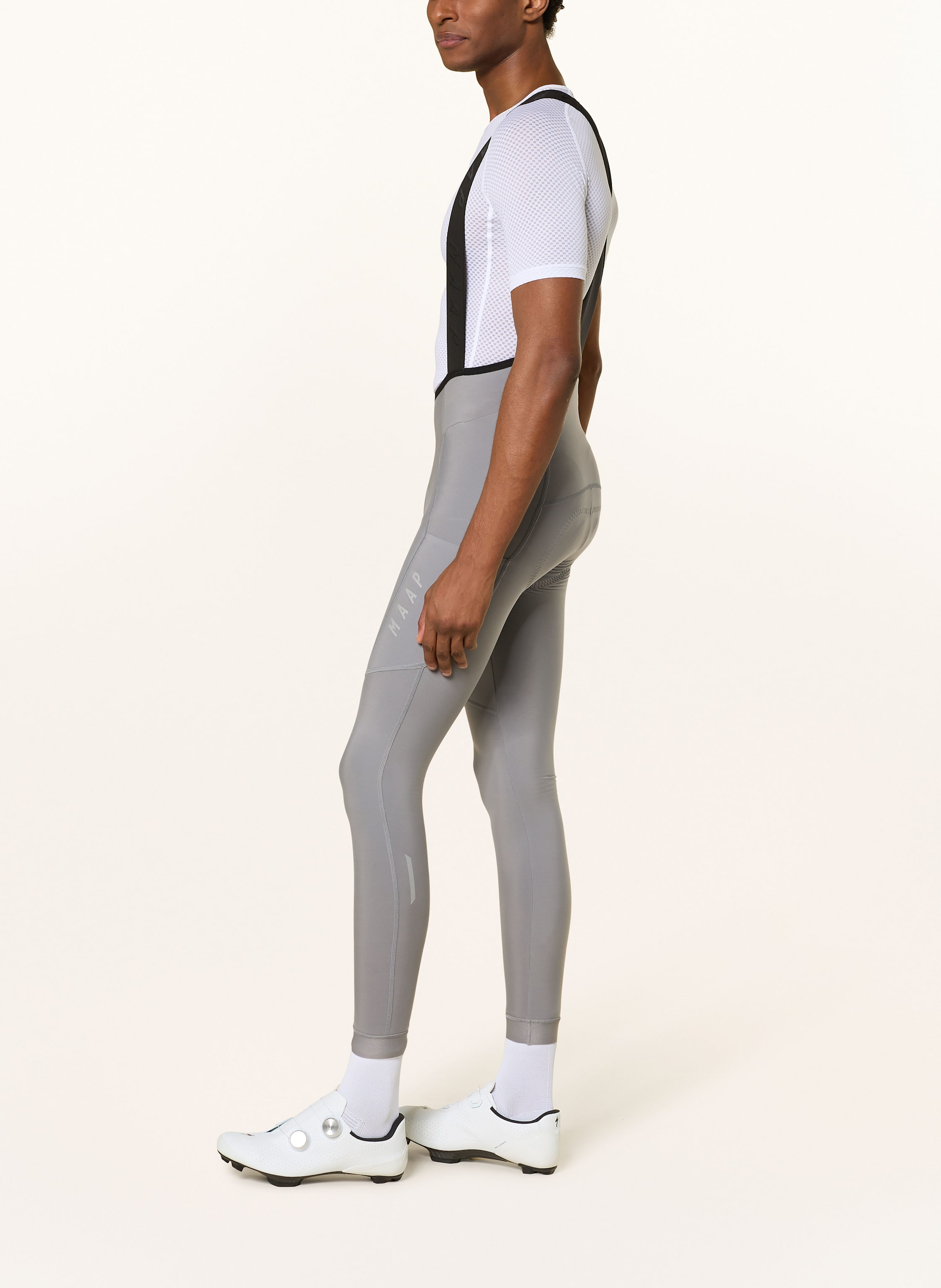 Thumbnail - Maap Thermo-Radhose Evo Thermal Mit Trägern Und Gepolstertem Einsatz grau