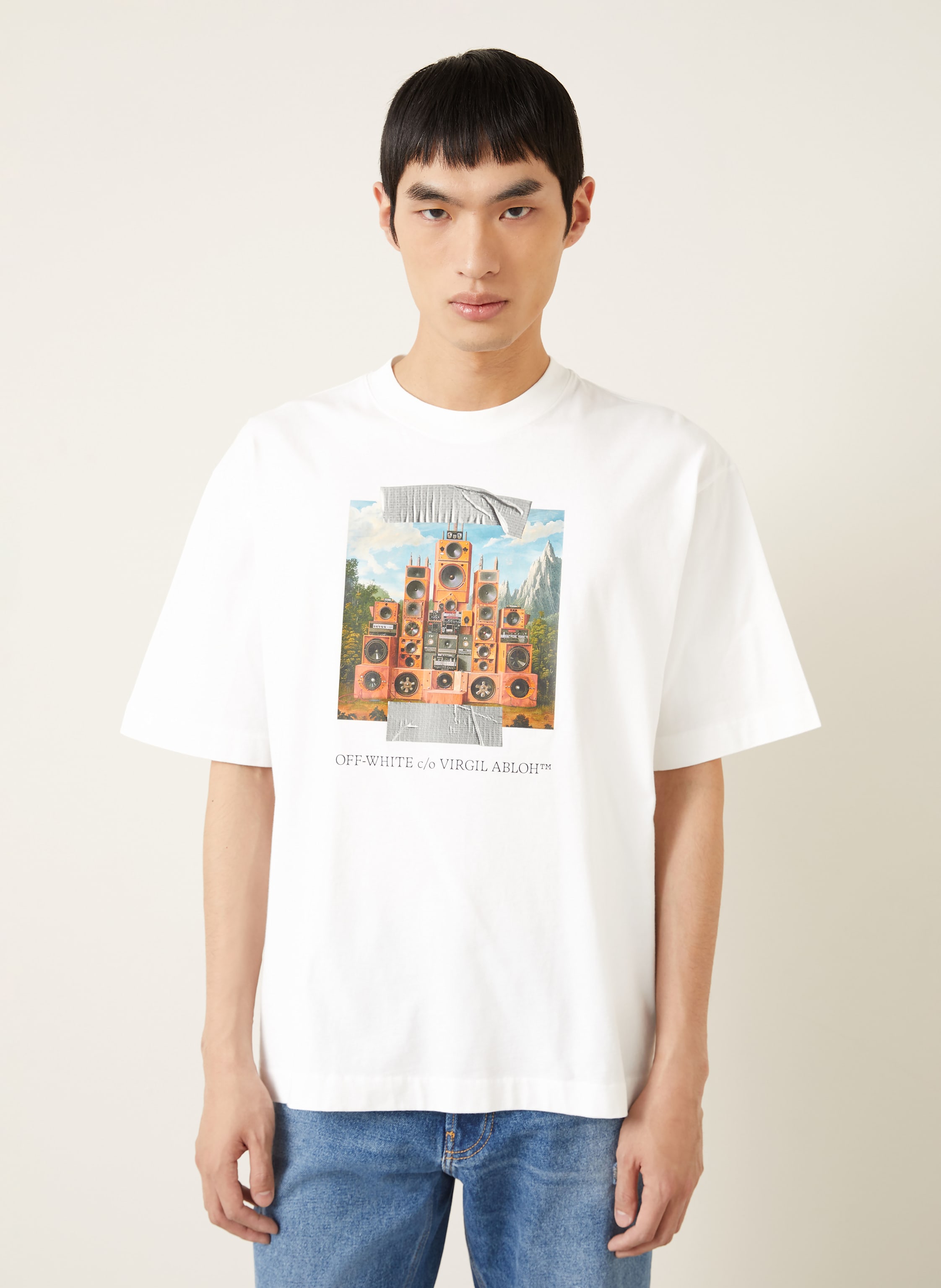 Thumbnail - Off-White T-Shirt Train Off Skate weiss