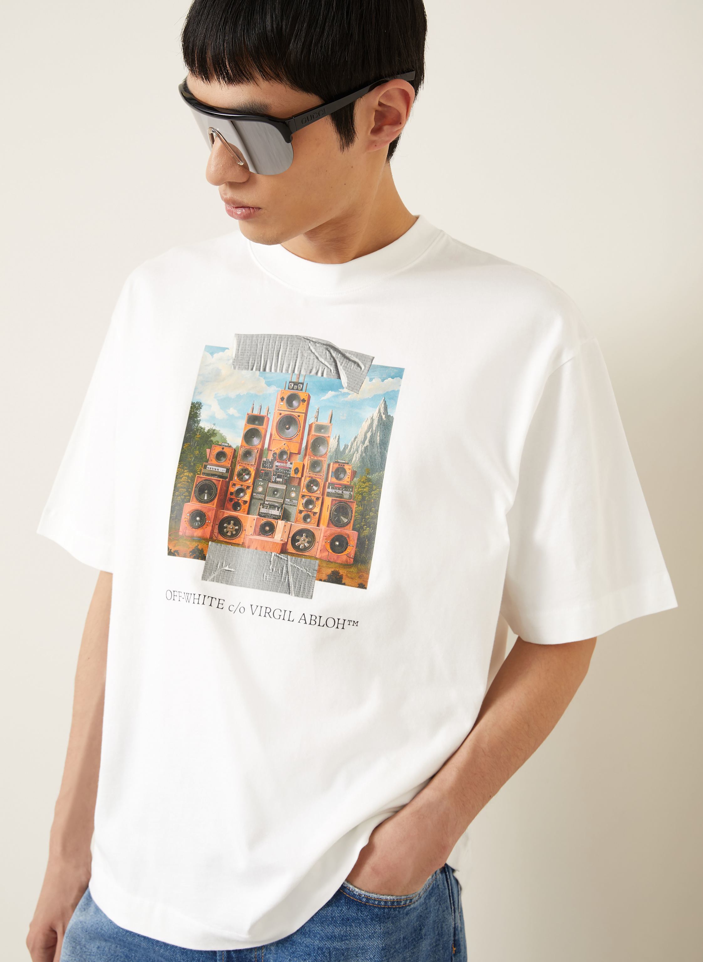 Thumbnail - Off-White T-Shirt Train Off Skate weiss