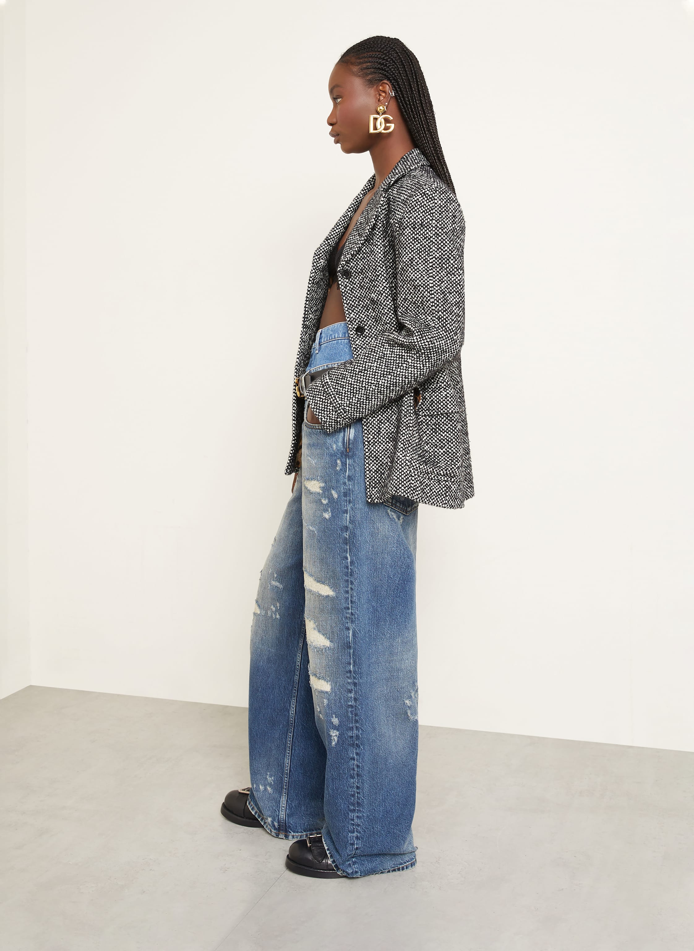 Thumbnail - Dolce & Gabbana Destroyed Jeans blau