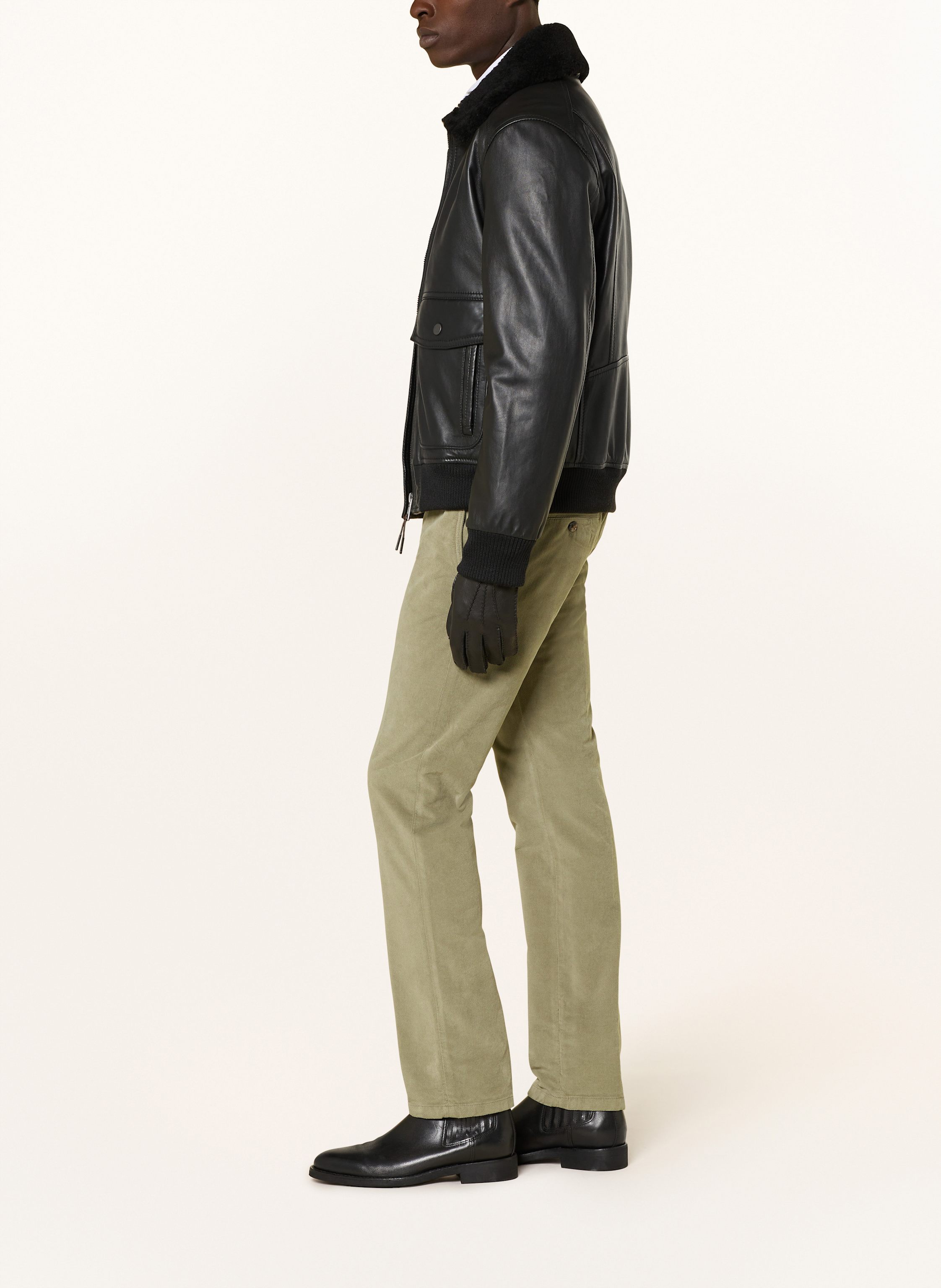 Thumbnail - Windsor. Samtchino Cino Slim Fit gruen