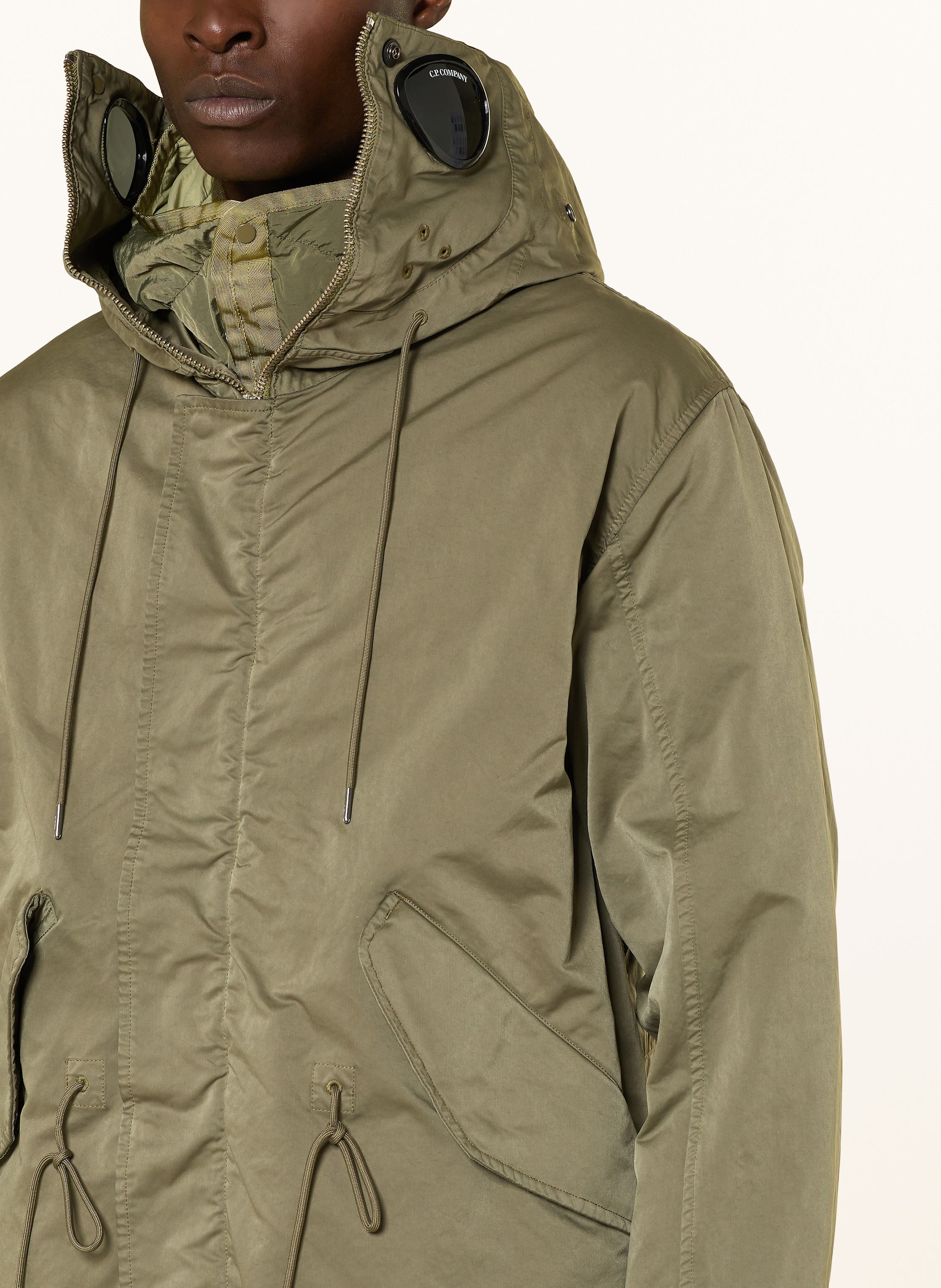 Thumbnail - C.P. Company 2-In-1-Daunenparka gruen