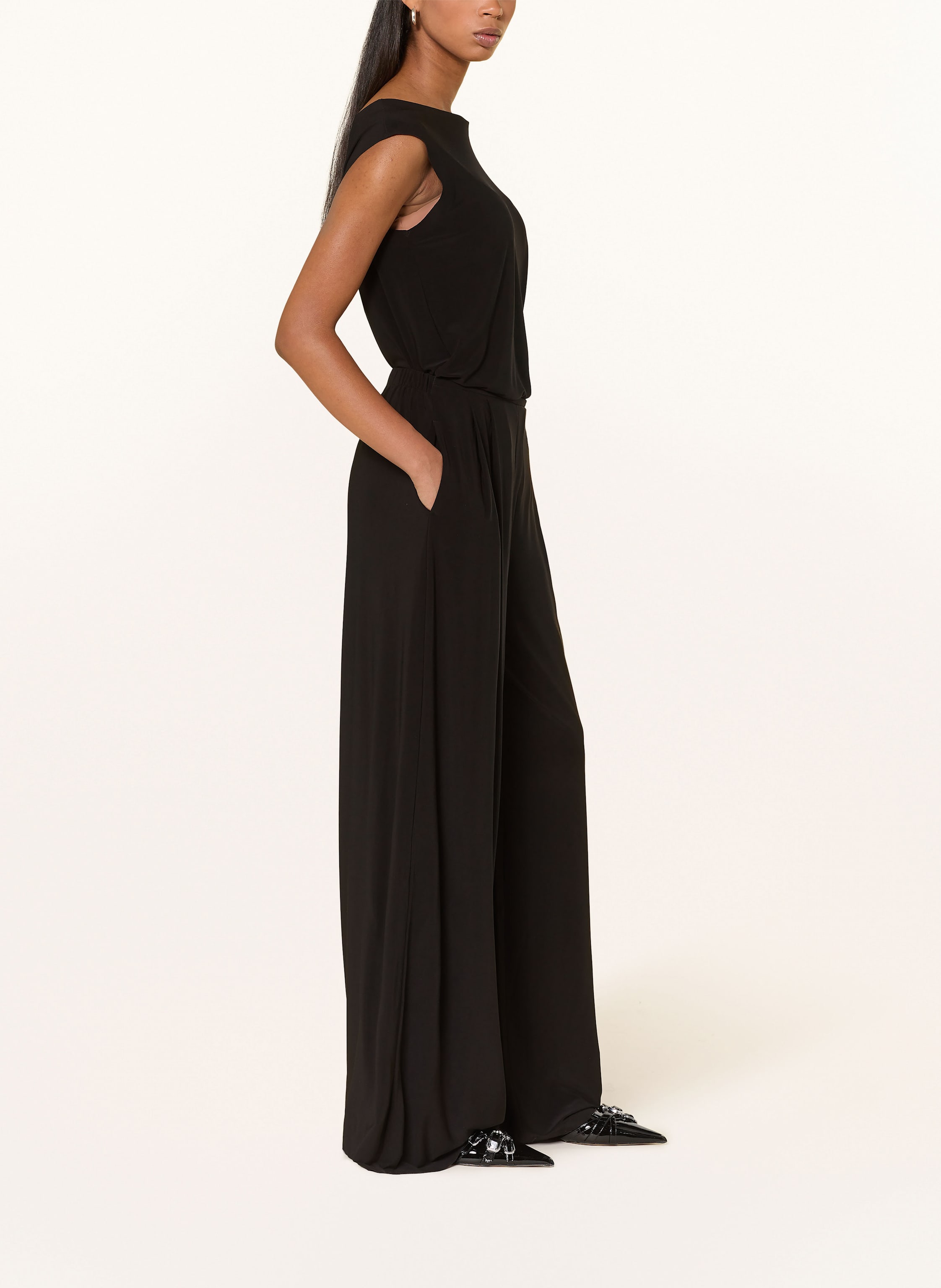 Thumbnail - Norma Kamali Marlenehose Mens Pleat Aus Jersey schwarz