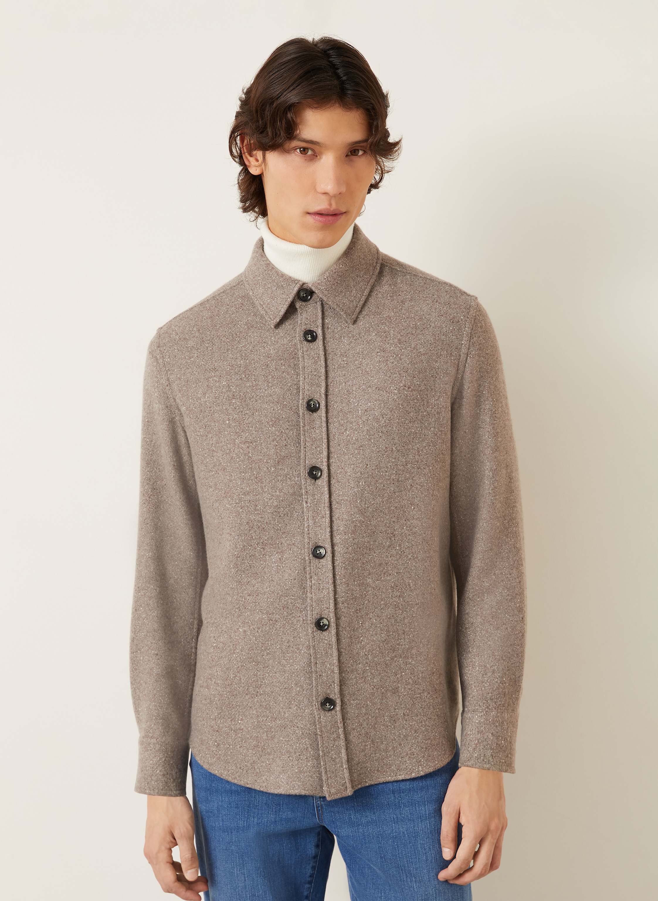 Thumbnail - Zegna Overjacket Mit Cashmere Und Seide beige