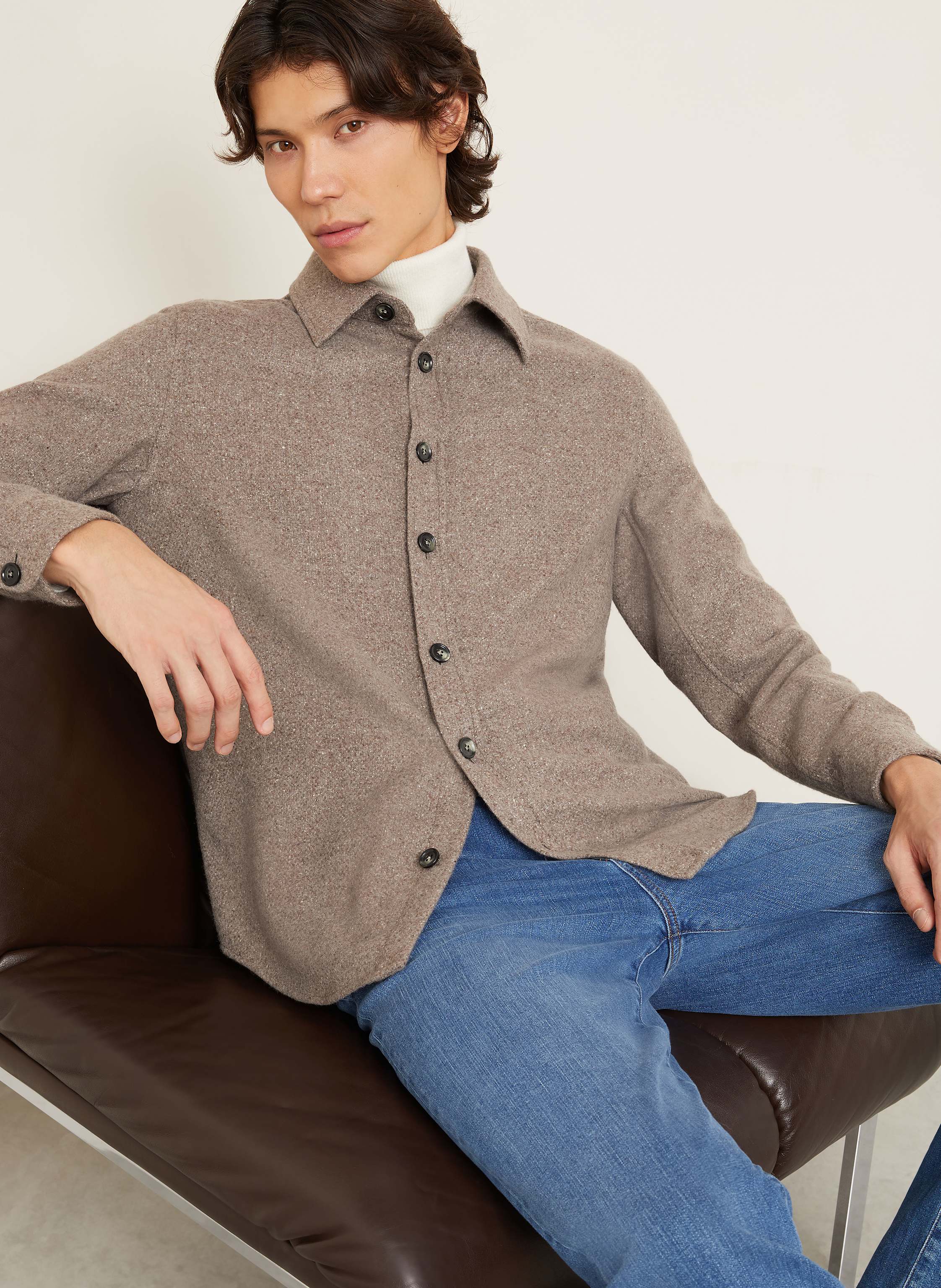 Thumbnail - Zegna Overjacket Mit Cashmere Und Seide beige