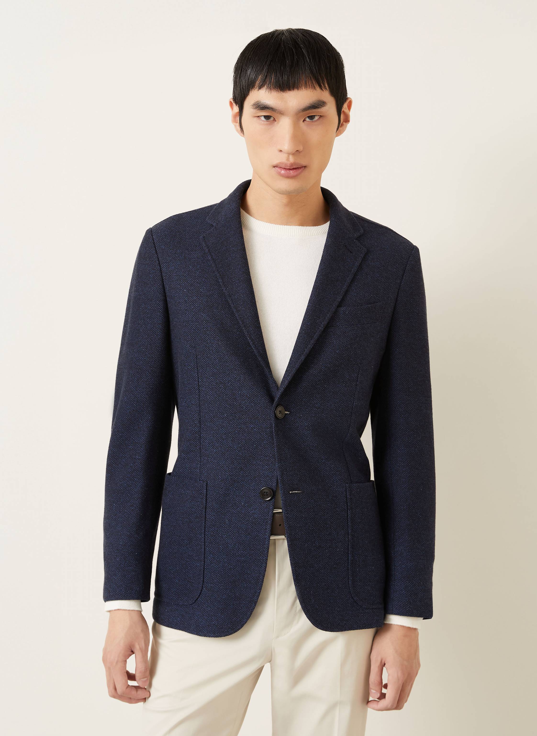 Thumbnail - Zegna Jerseysakko Regular Fit blau