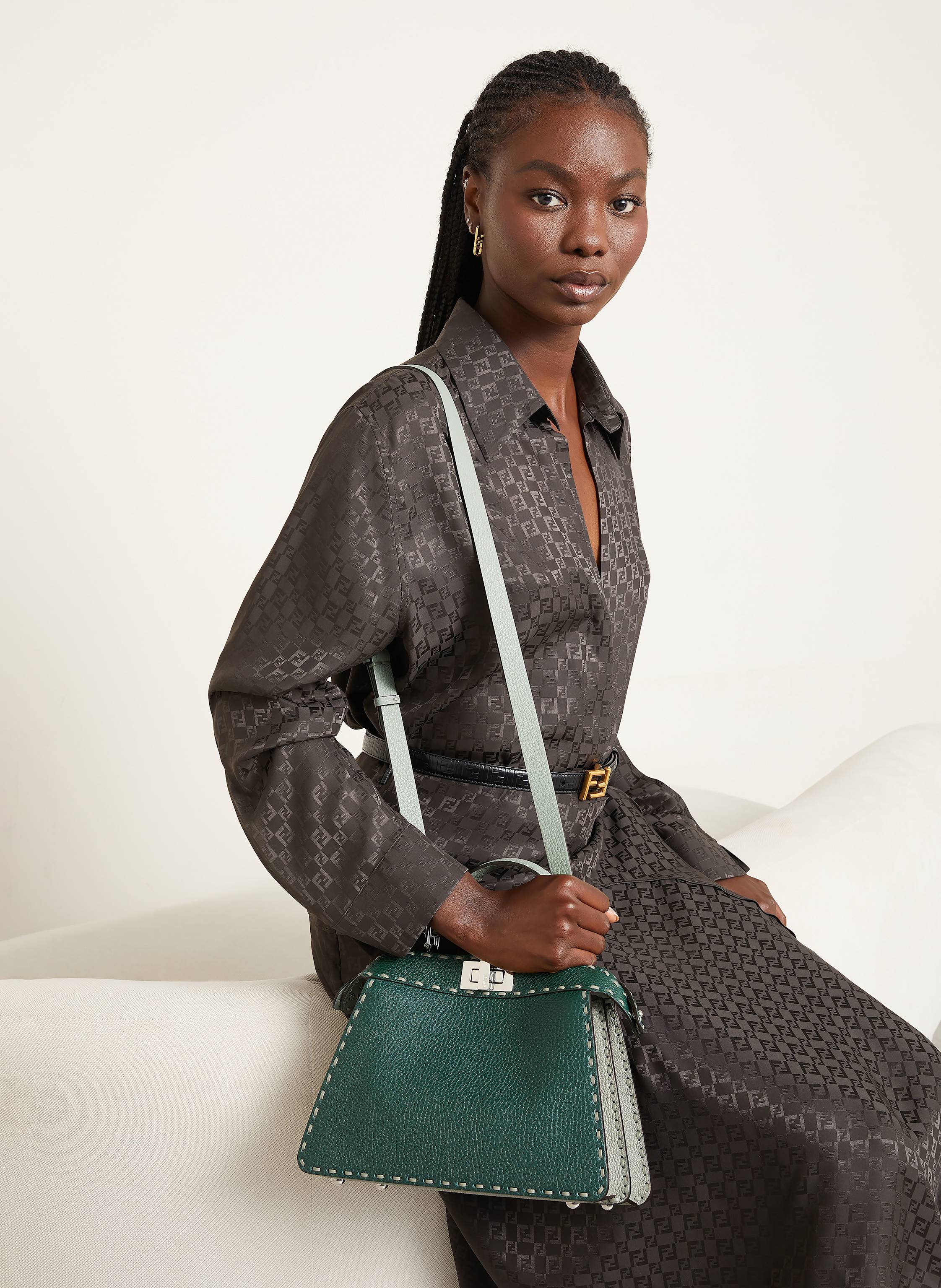 Thumbnail - Fendi Handtasche Peekaboo Iseeu gruen