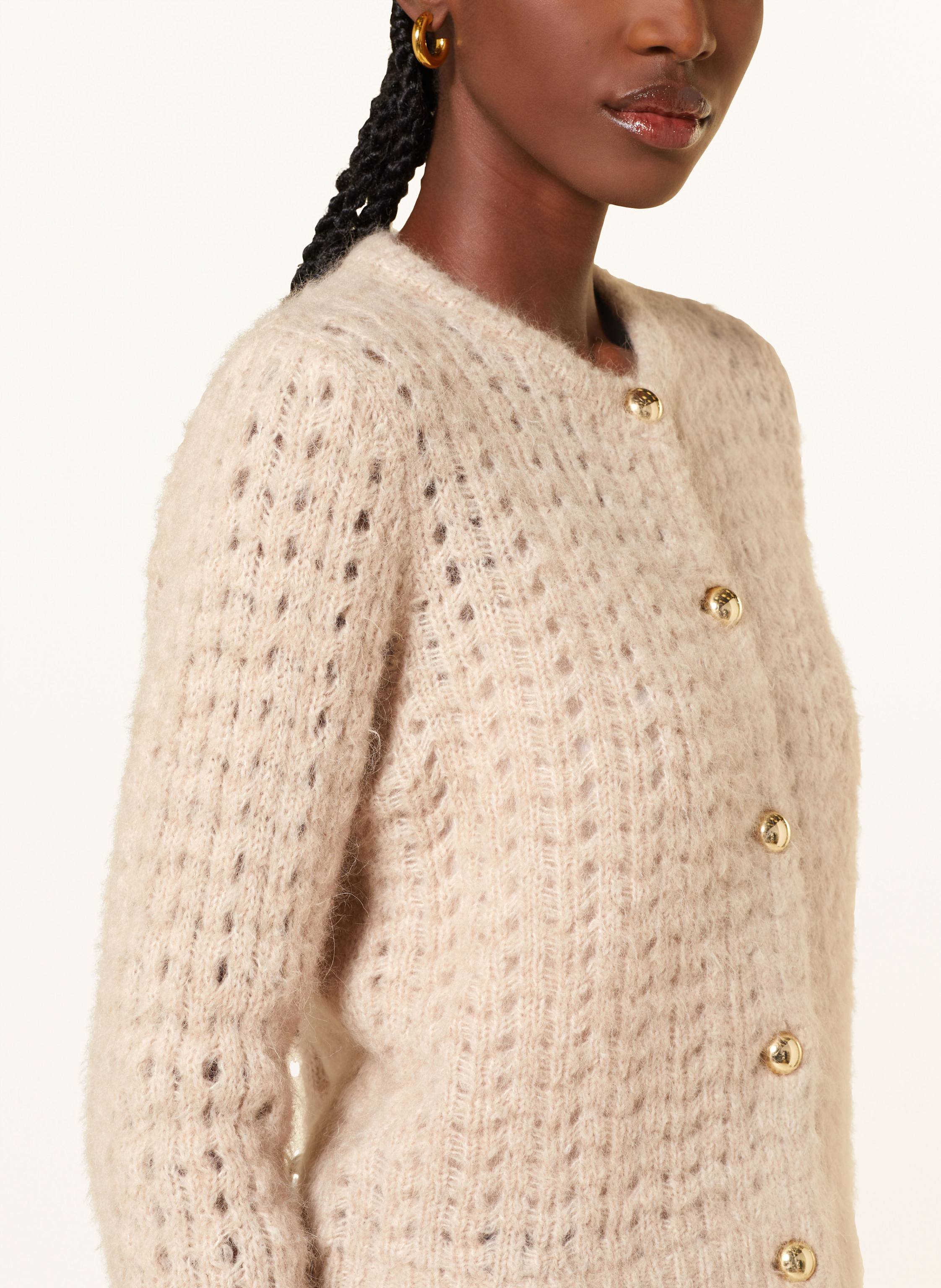 Thumbnail - Frame Strickjacke The Plush Cardi Mit Alpaka weiss