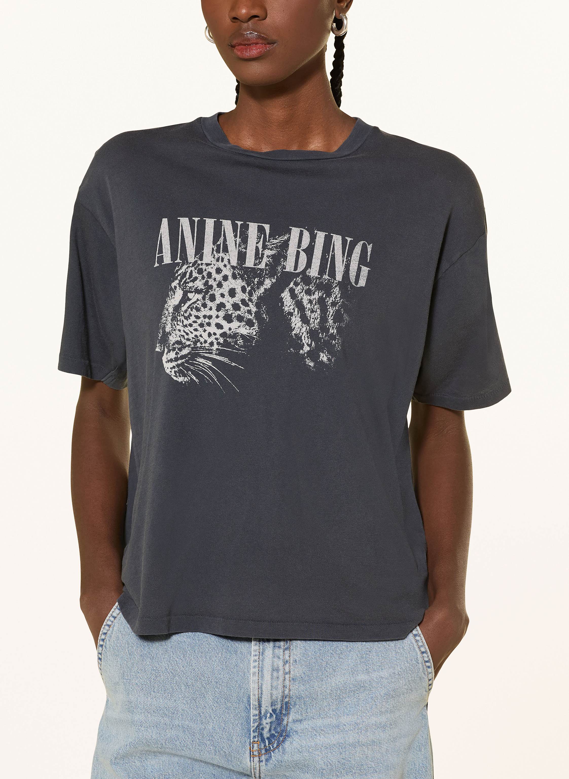 Thumbnail - Anine Bing T-Shirt Cohen grau