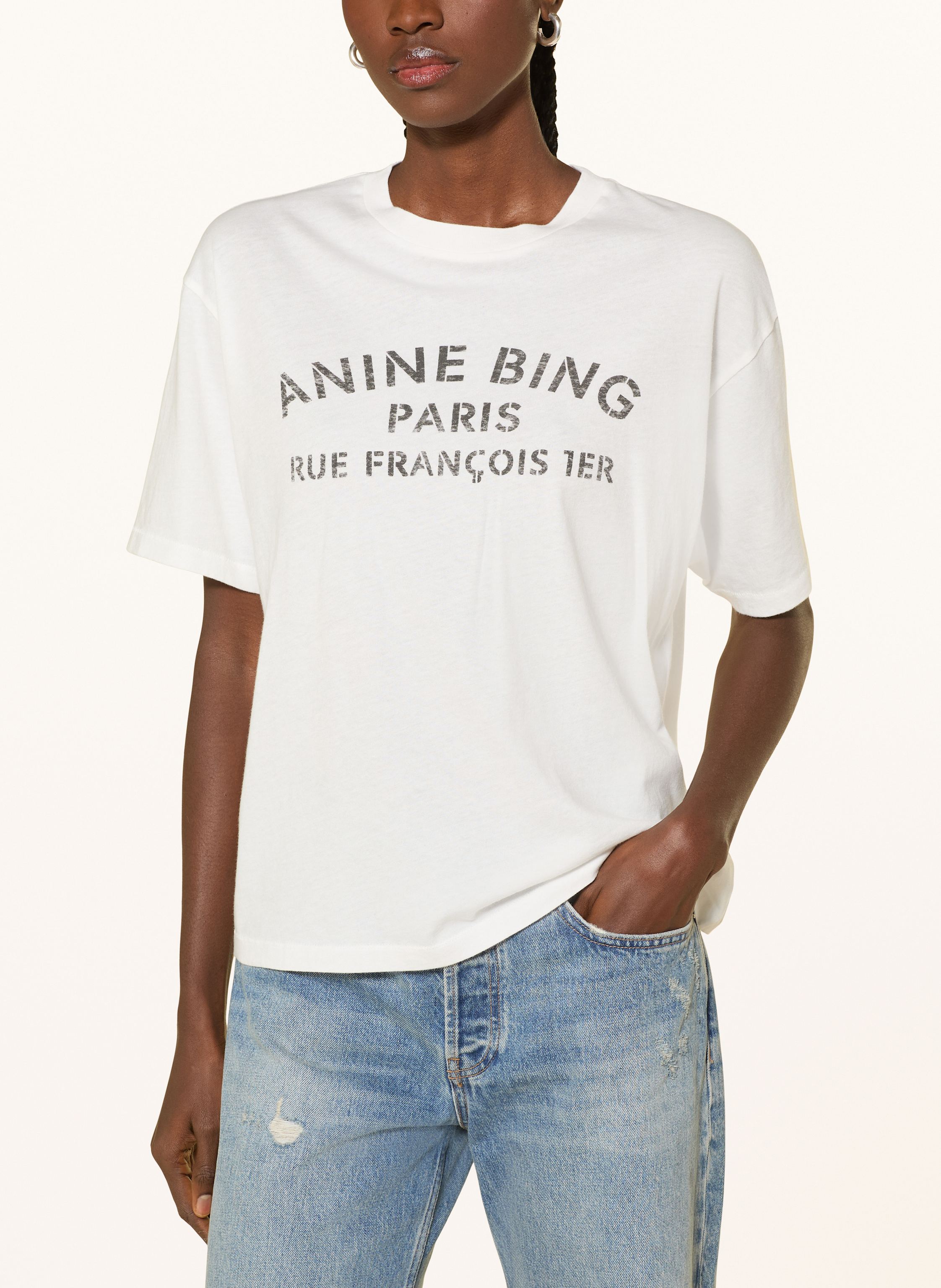 Thumbnail - Anine Bing T-Shirt Cohen weiss