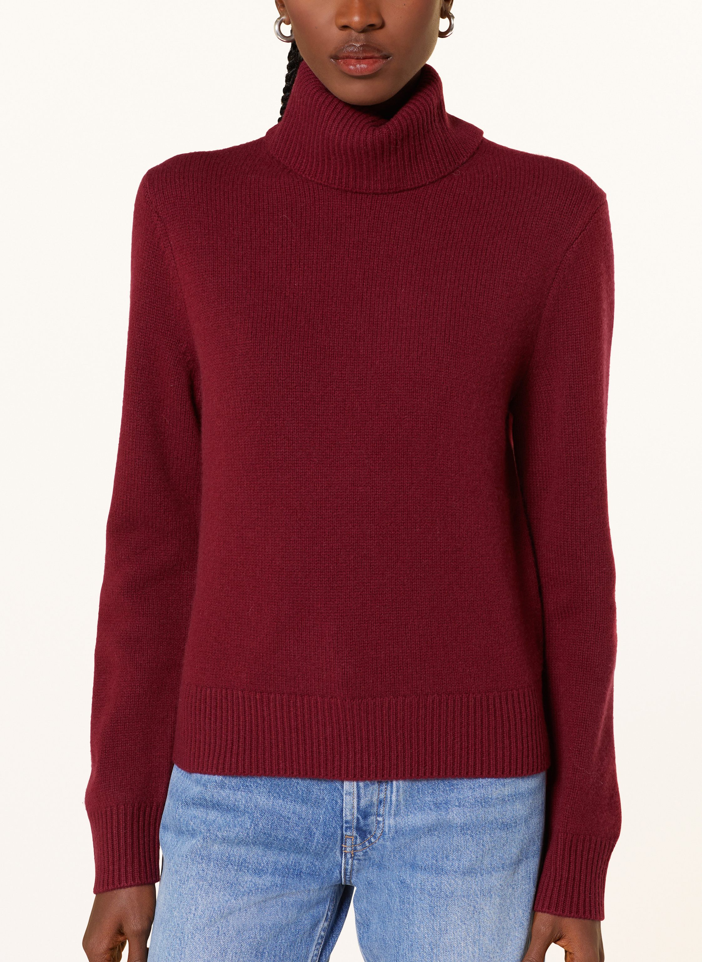 Thumbnail - Anine Bing Rollkragenpullover Idra Aus Merinowolle rot