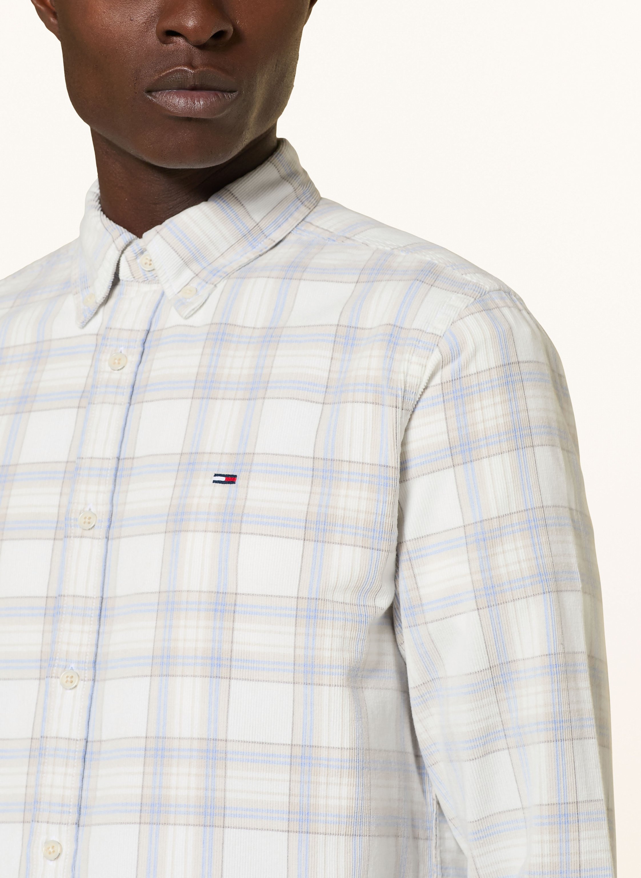 Thumbnail - Tommy Jeans Cordhemd Regular Fit weiss