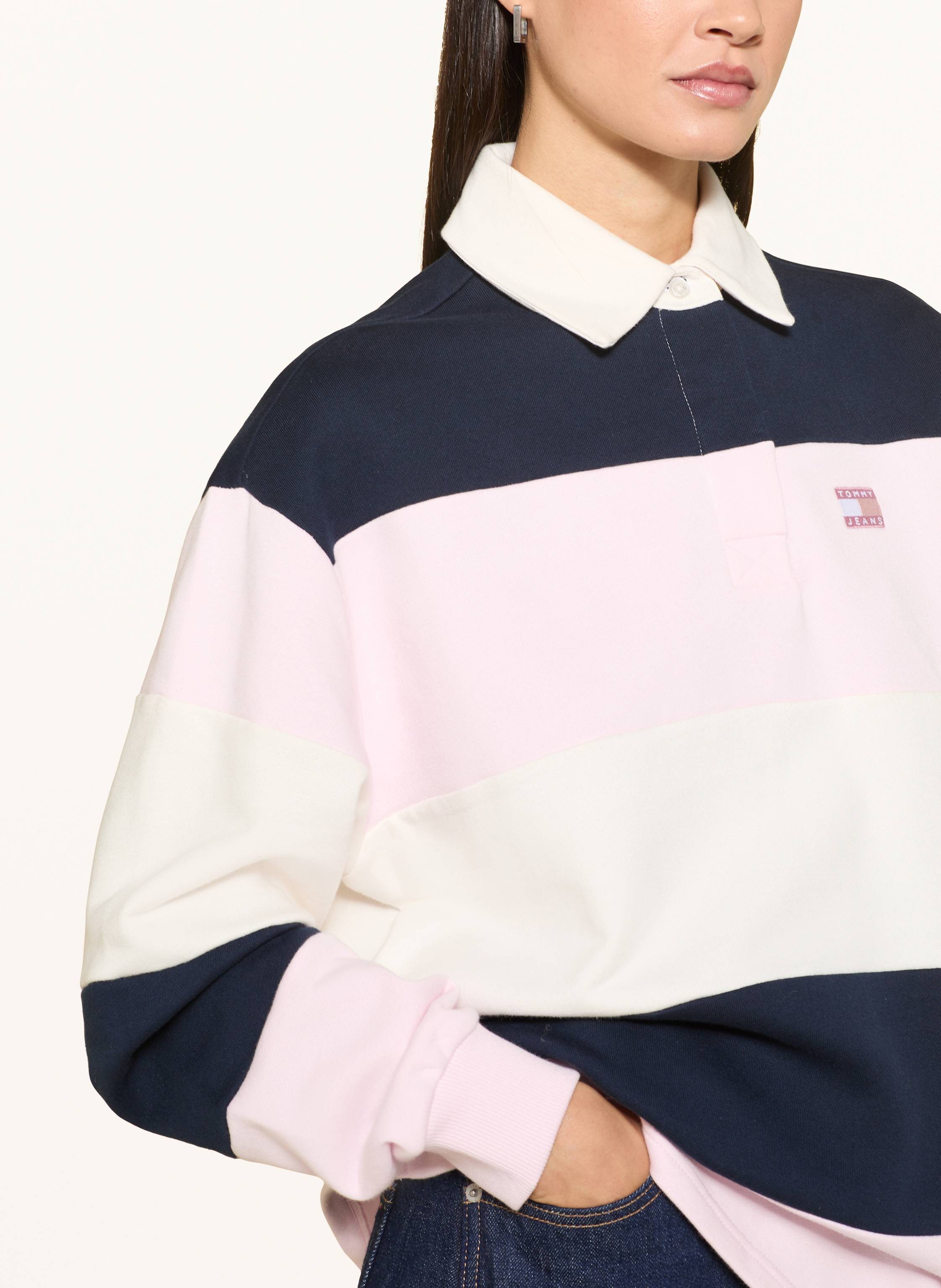 Thumbnail - Tommy Jeans Rugbyshirt rosa