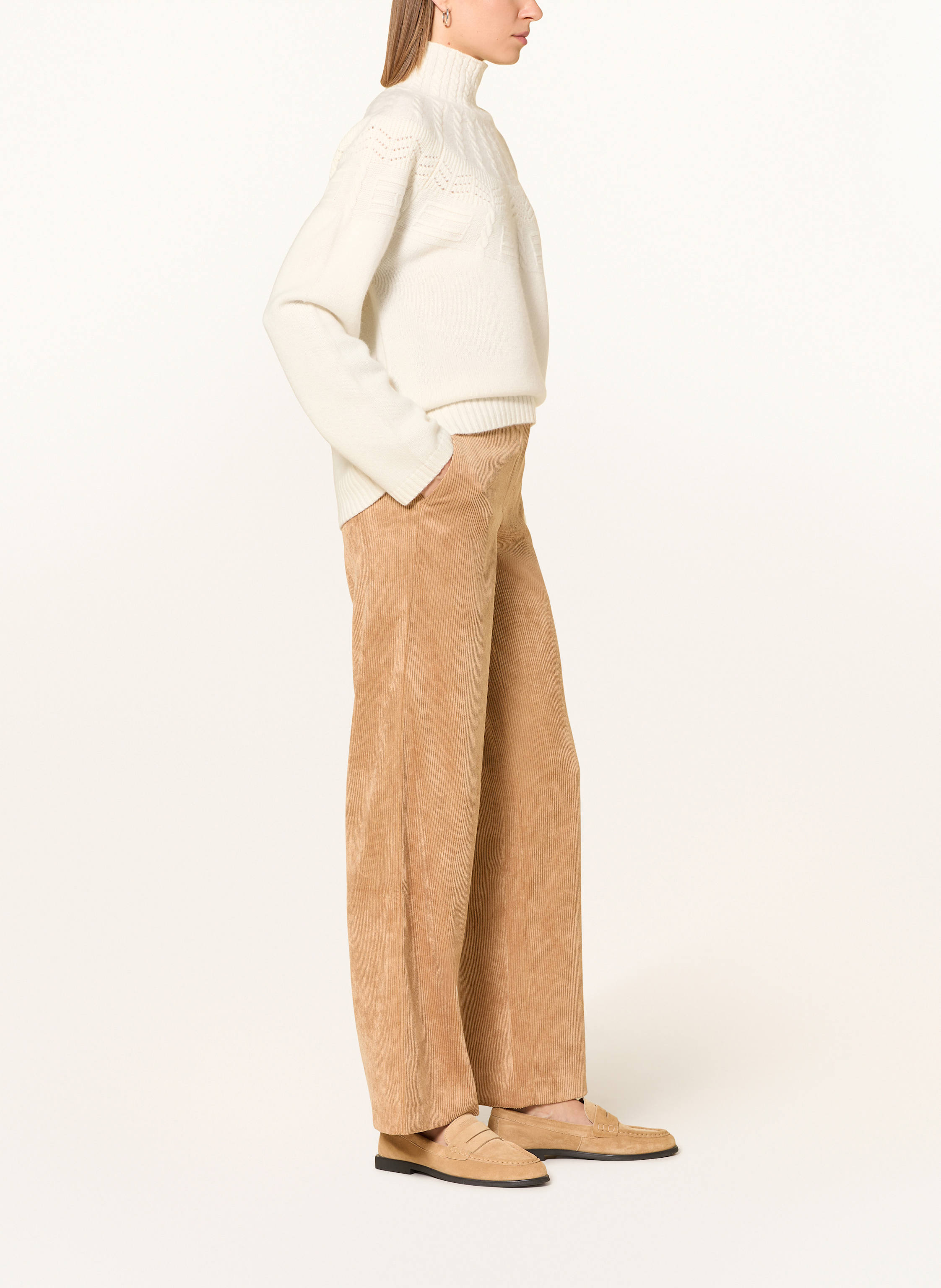 Thumbnail - Betty&Co Marlenehose Aus Cord braun