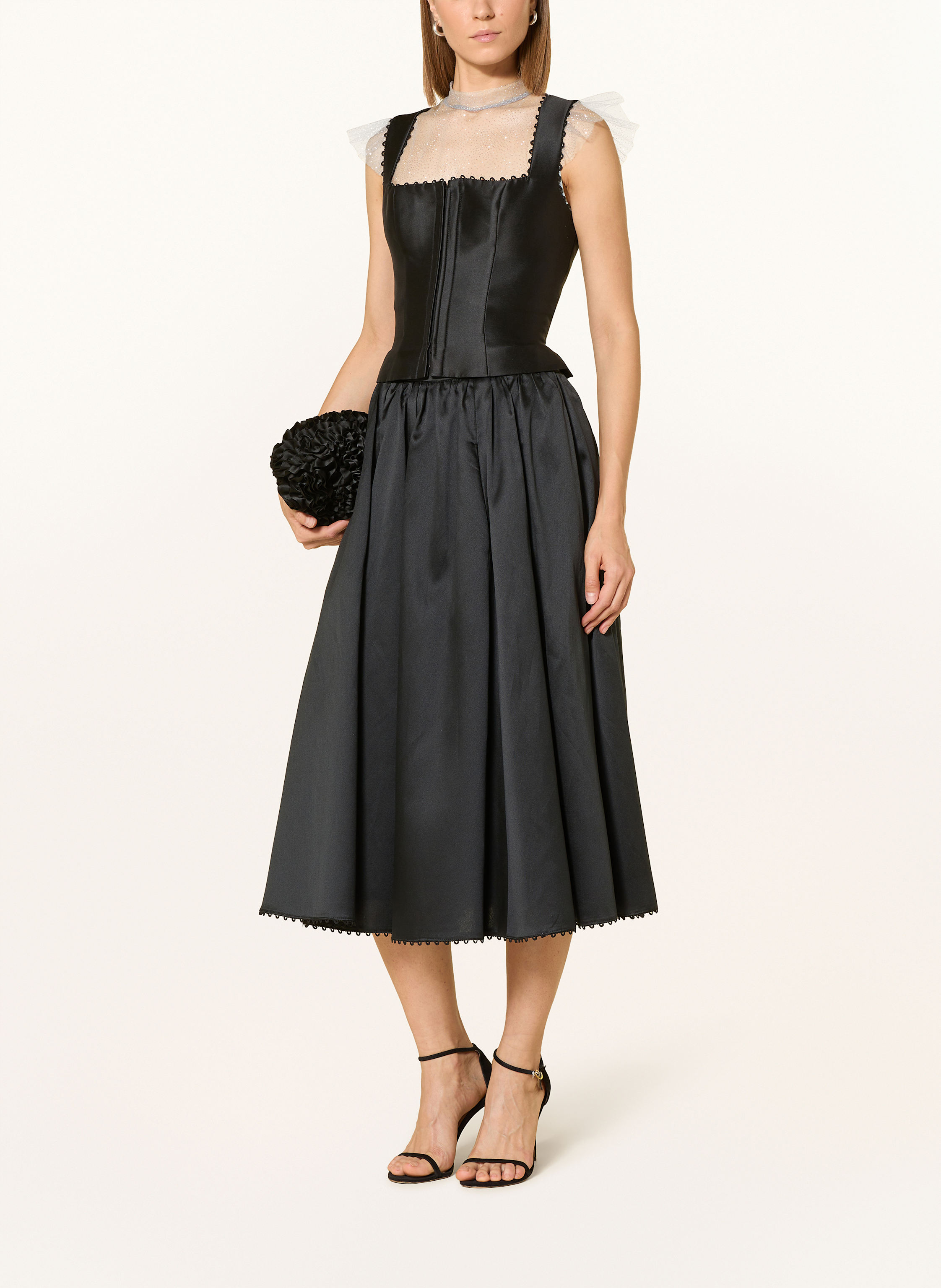 Thumbnail - Kinga Mathe Dirndlbluse Heiki Mit Glitzergarn grau