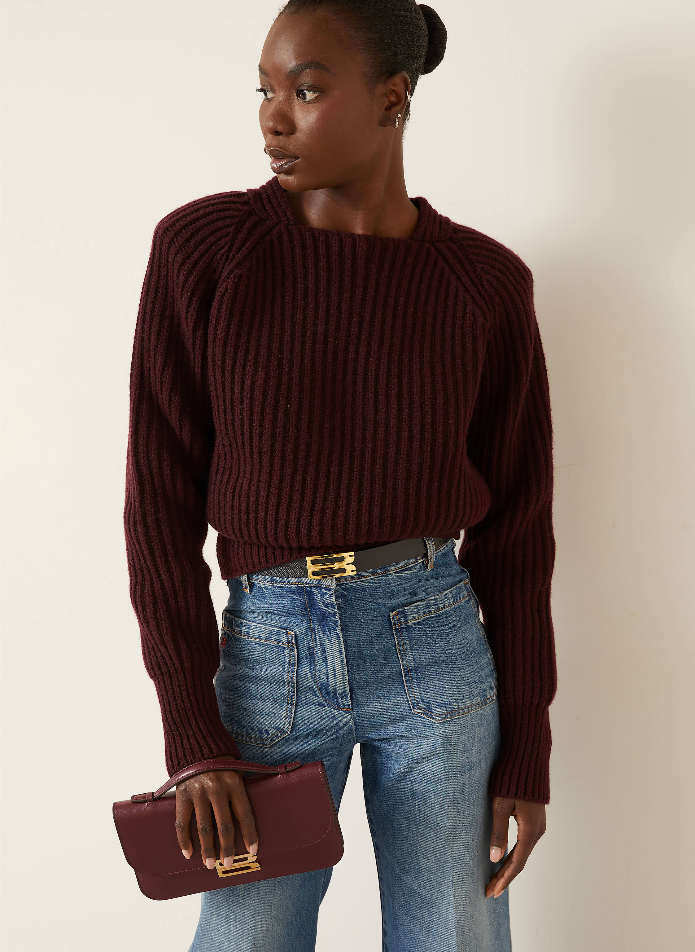 Thumbnail - Victoria Beckham Handtasche Dorian Medium rot