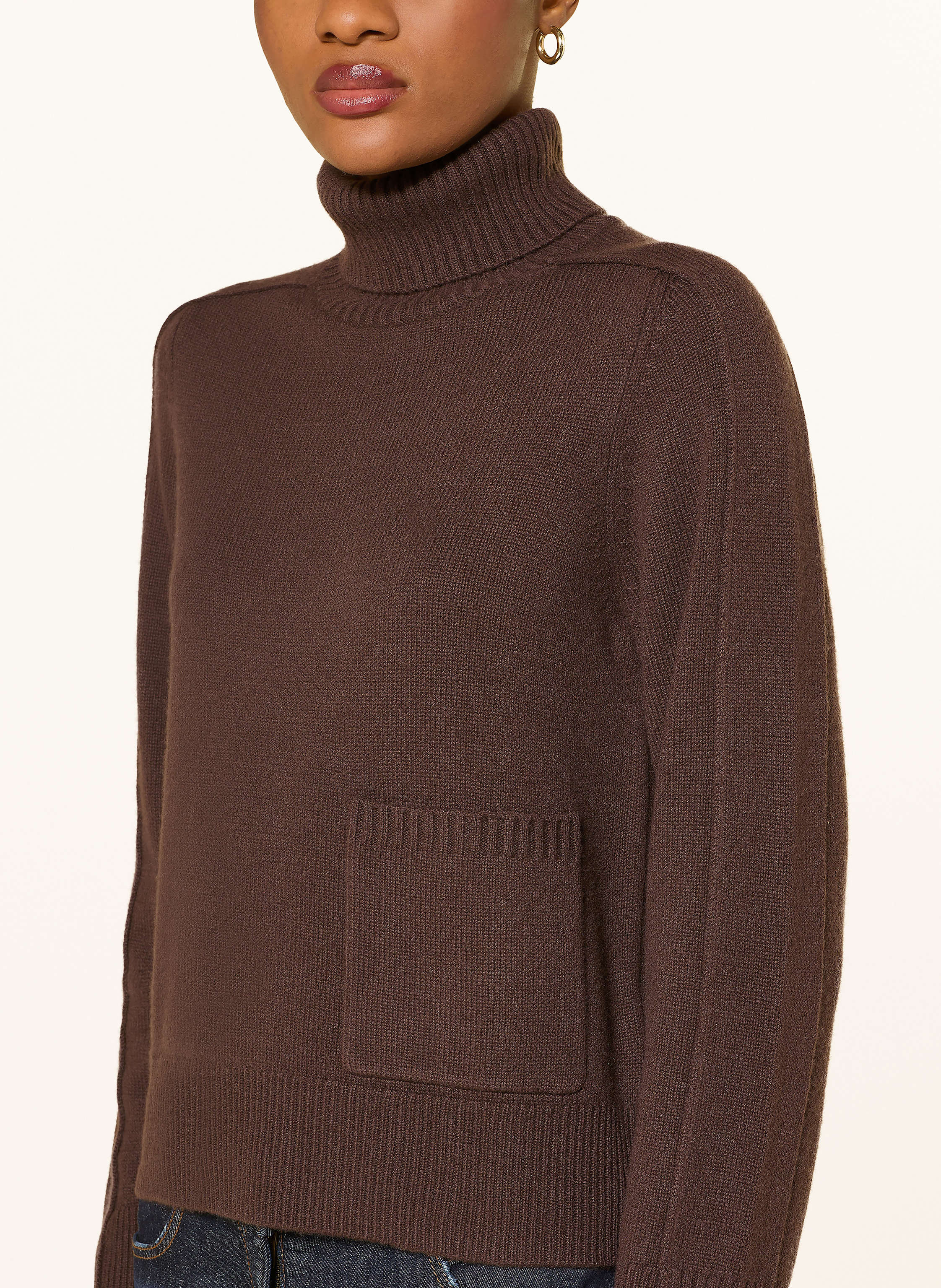 Thumbnail - Ftc Cashmere Rollkragenpullover Mit Cashmere braun