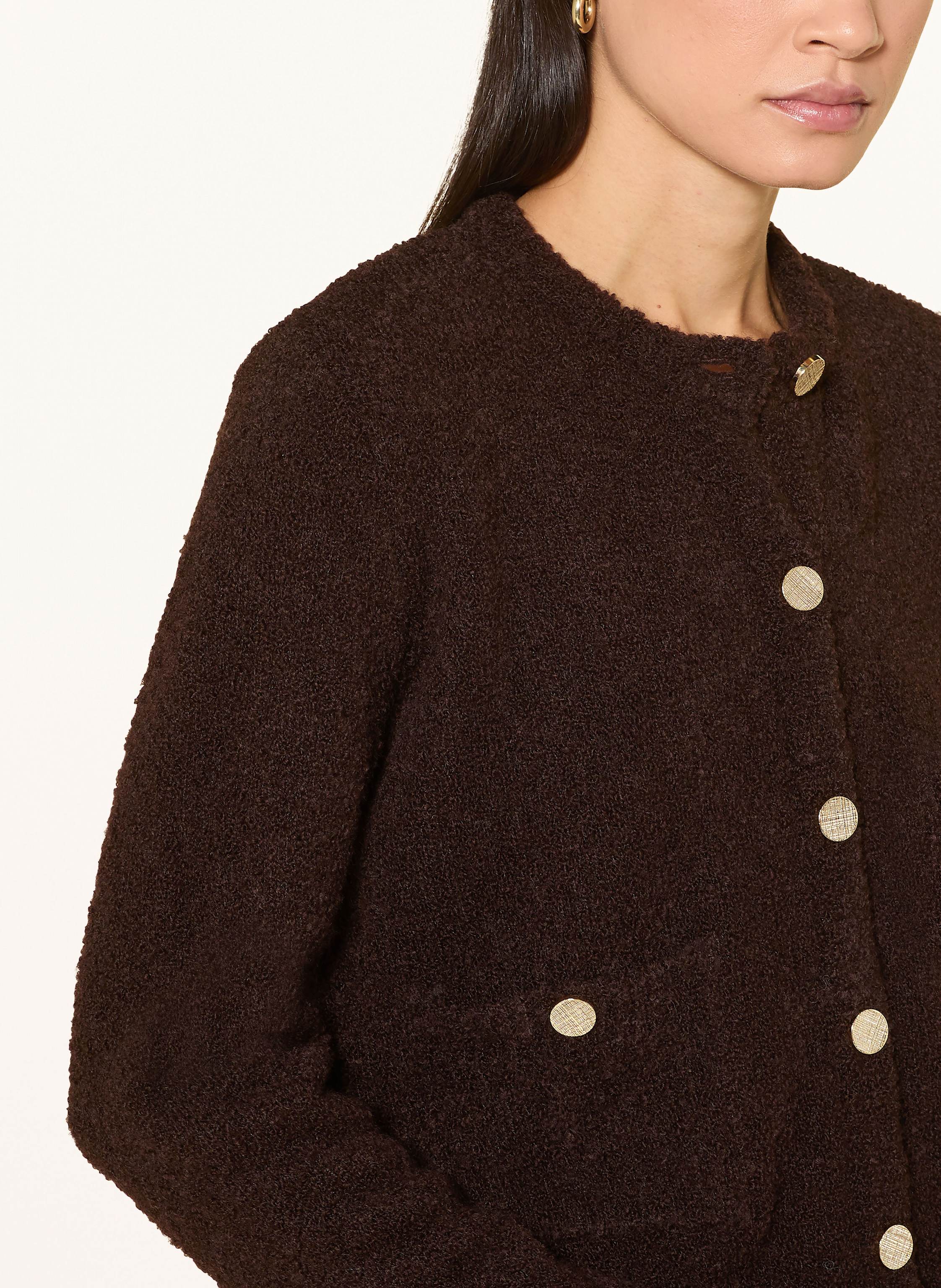 Thumbnail - Rich & Royal Kastenjacke Aus Bouclé braun