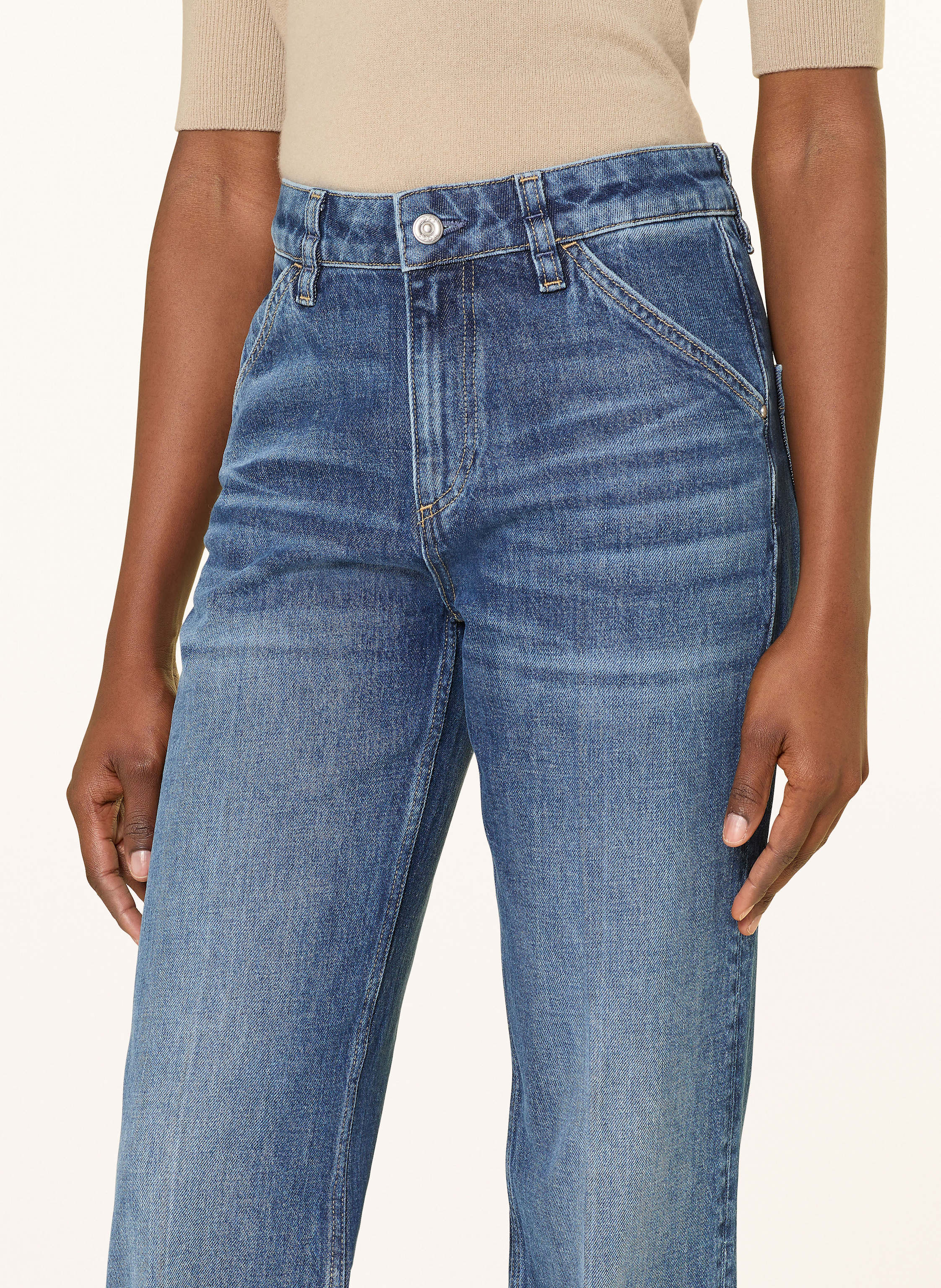 Thumbnail - Boss Straight Jeans Parkway blau