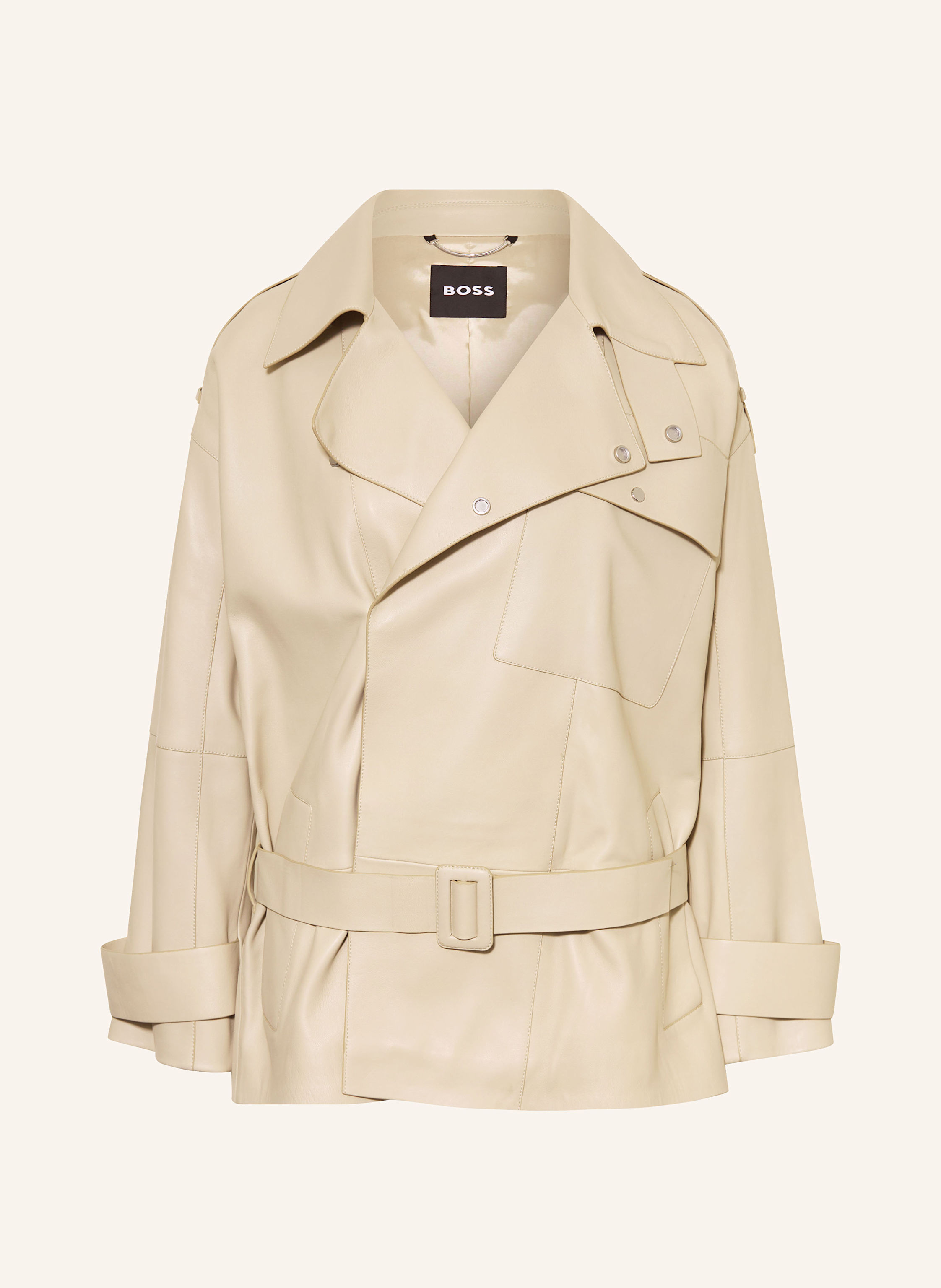 Boss Lederjacke Satila beige
