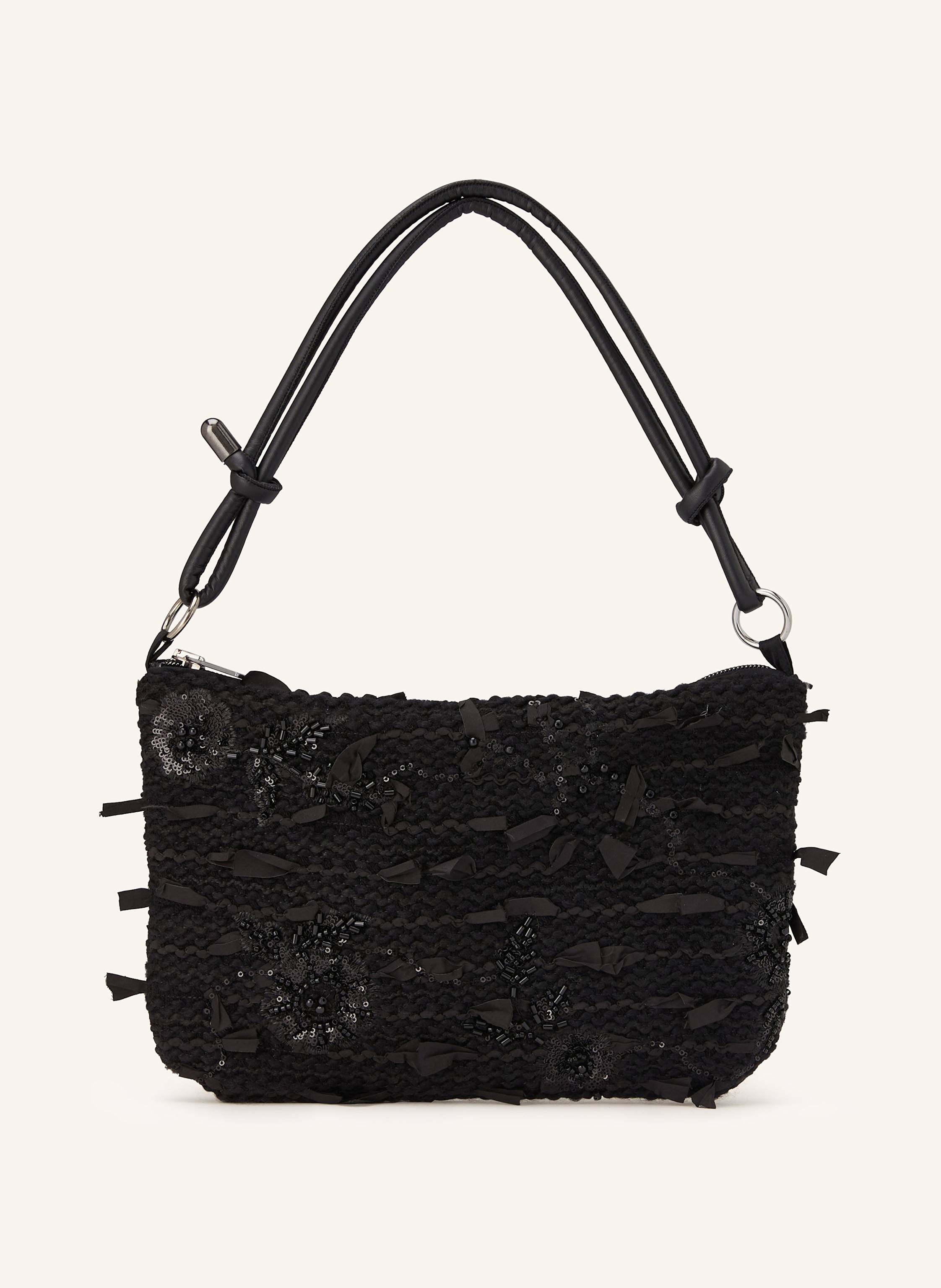 Luisa Cerano Handtasche Mit Pailletten schwarz