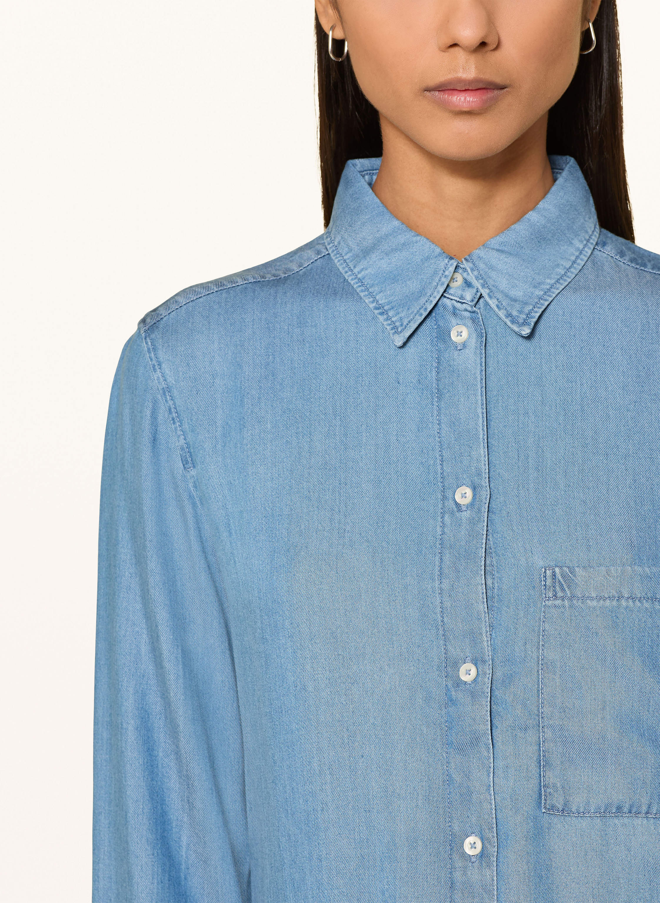 Thumbnail - Marc O'polo Hemdbluse In Jeansoptik blau