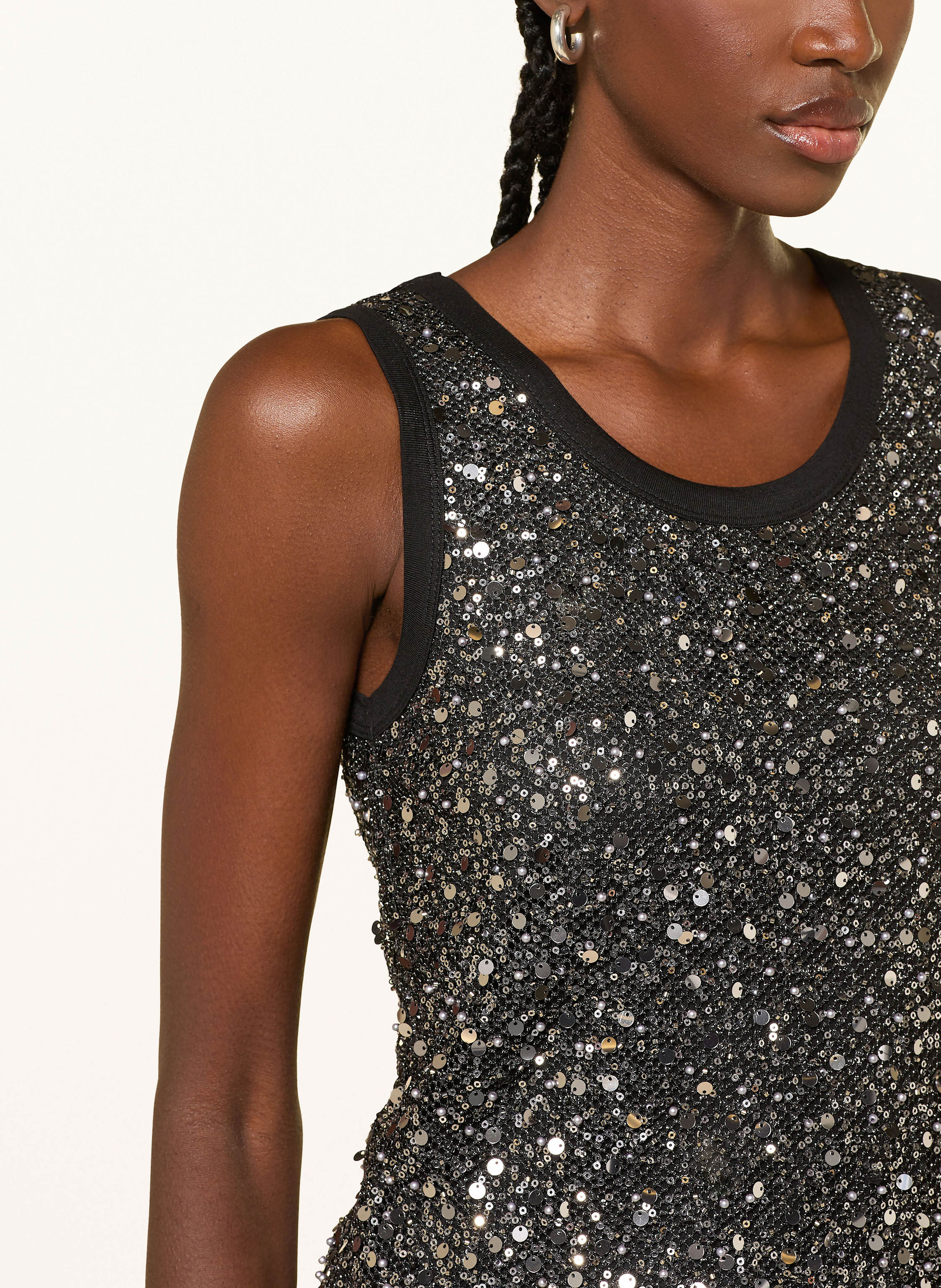 Thumbnail - Riani Meshtop Mit Pailletten schwarz