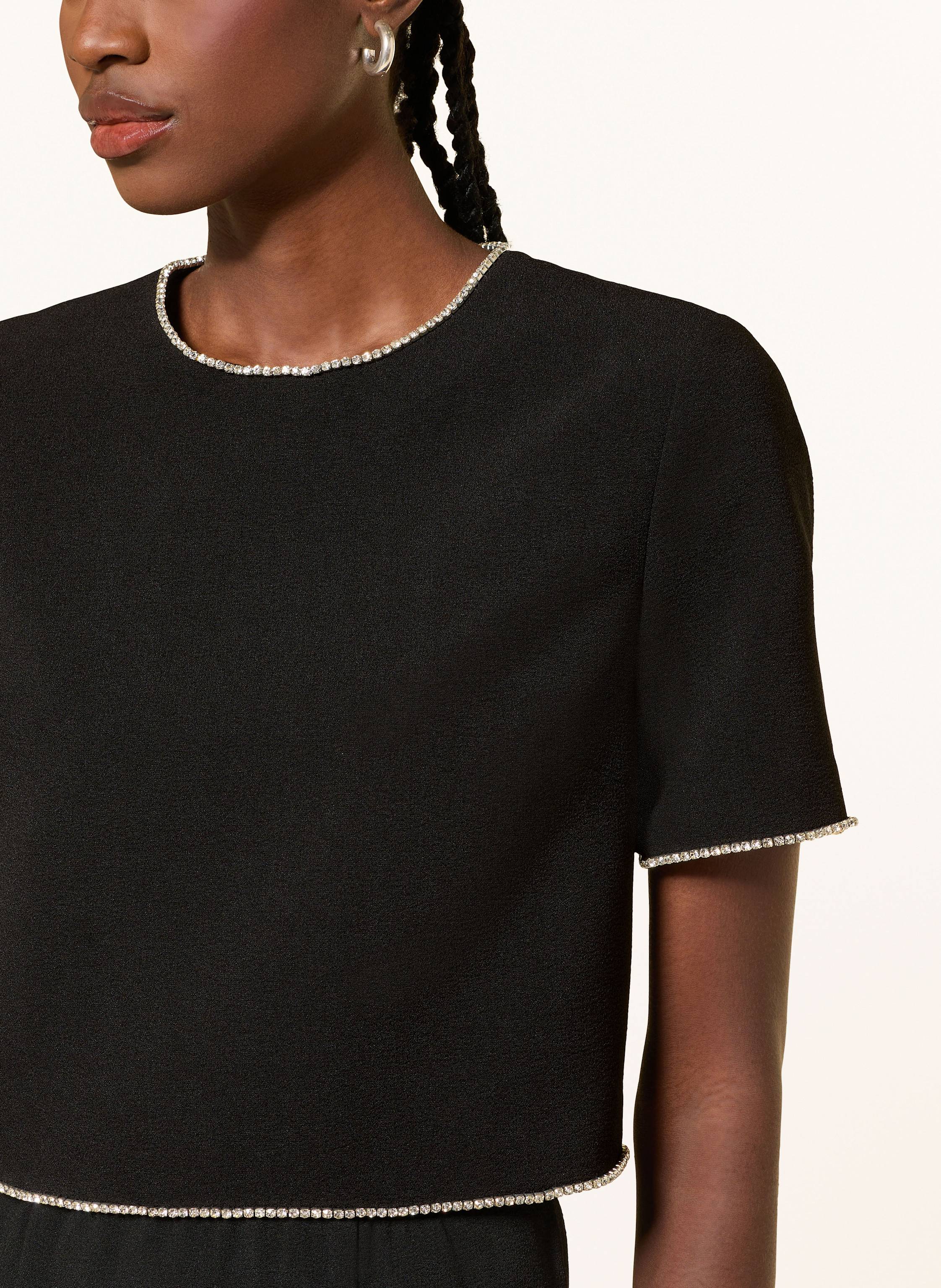 Thumbnail - Riani Cropped-Blusenshirt Mit Schmucksteinen schwarz