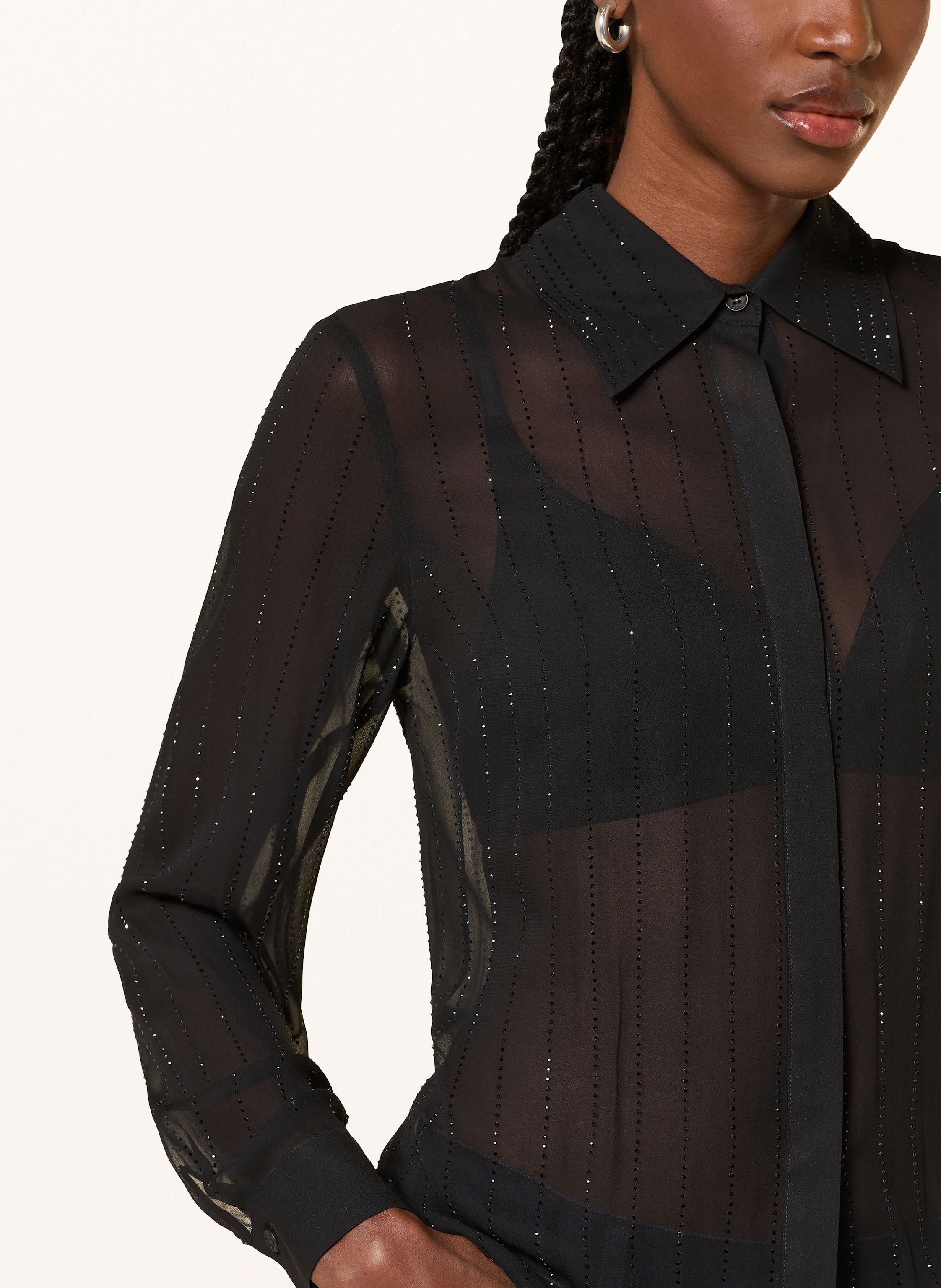 Thumbnail - Riani Hemdbluse Mit Schmucksteinen schwarz