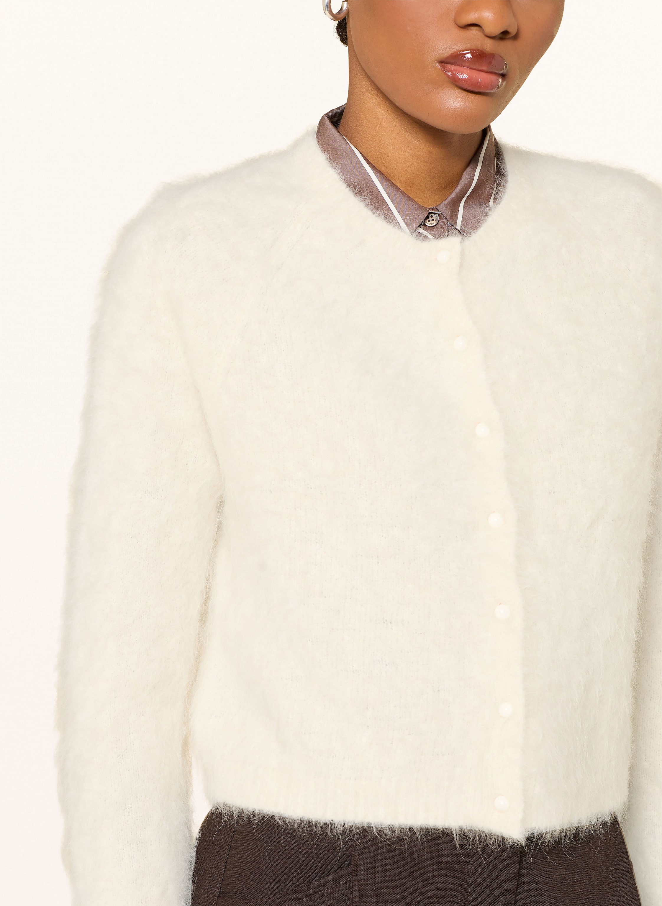 Thumbnail - Riani Strickjacke Aus Alpaka weiss