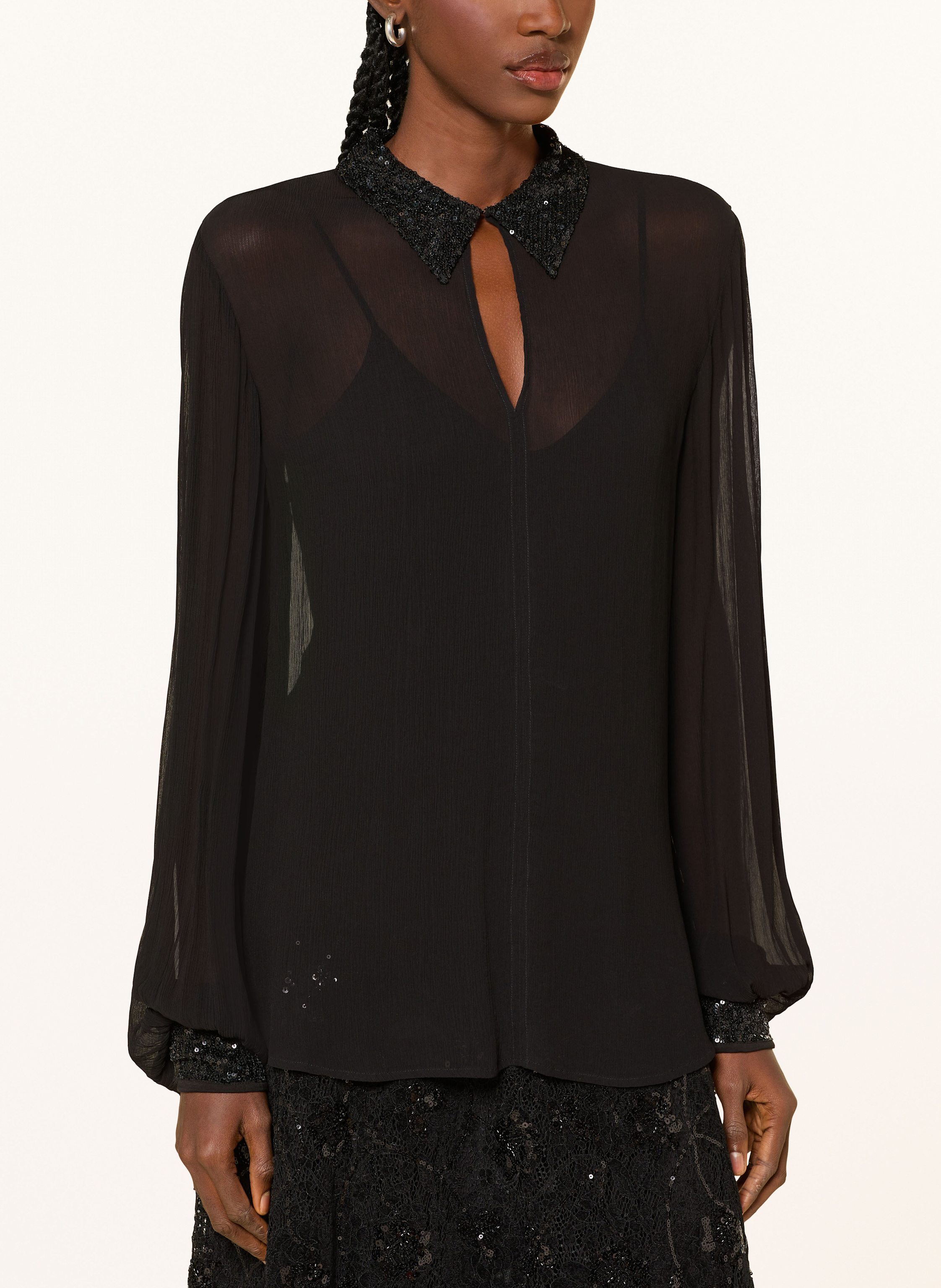 Thumbnail - Riani Blusenshirt Mit Pailletten schwarz