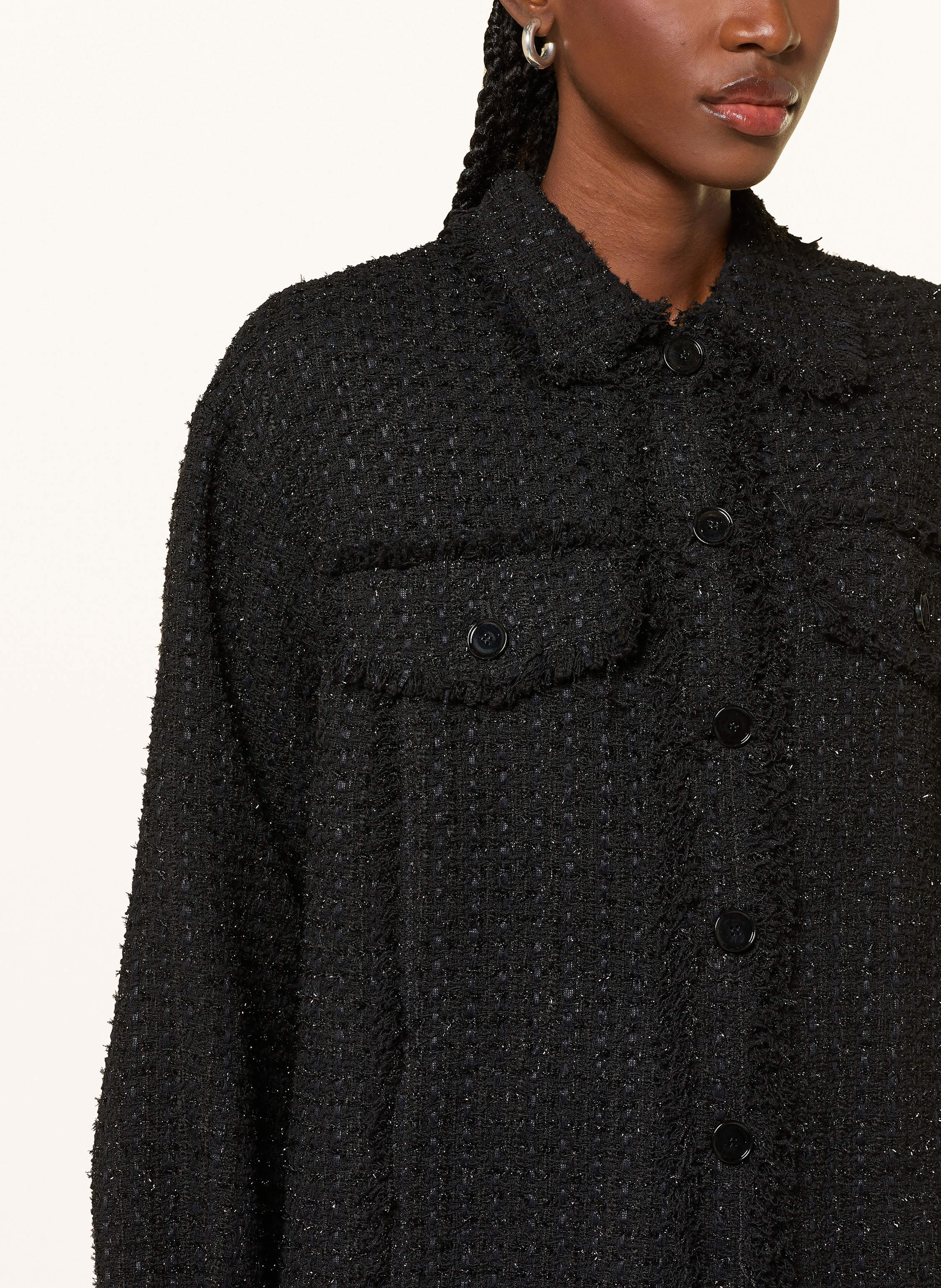 Thumbnail - Riani Bouclé-Jacke Mit Glitzergarn schwarz