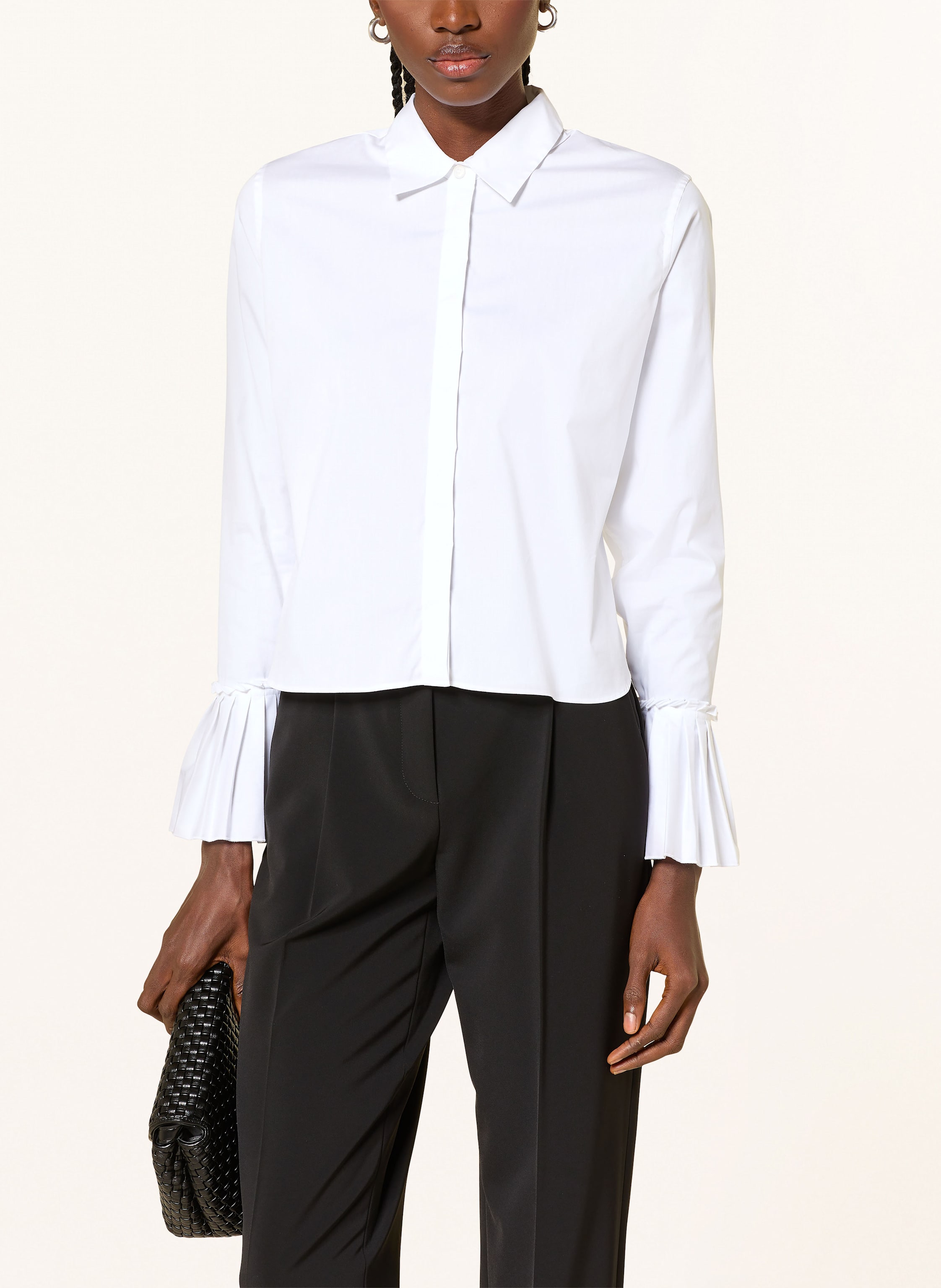 Thumbnail - Riani Hemdbluse Mit Plissees weiss