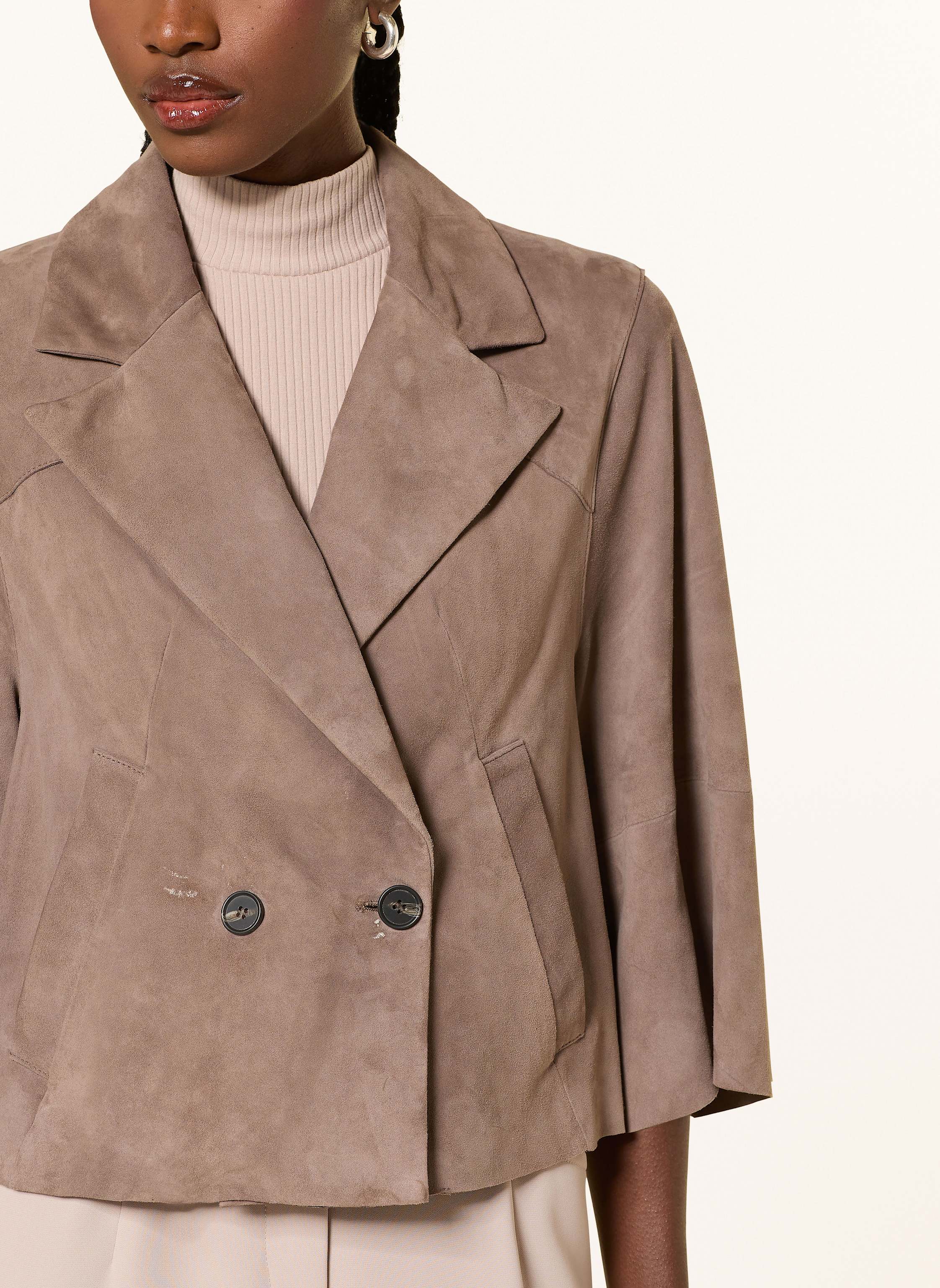 Thumbnail - Riani Lederjacke Mit 3/4-Arm beige