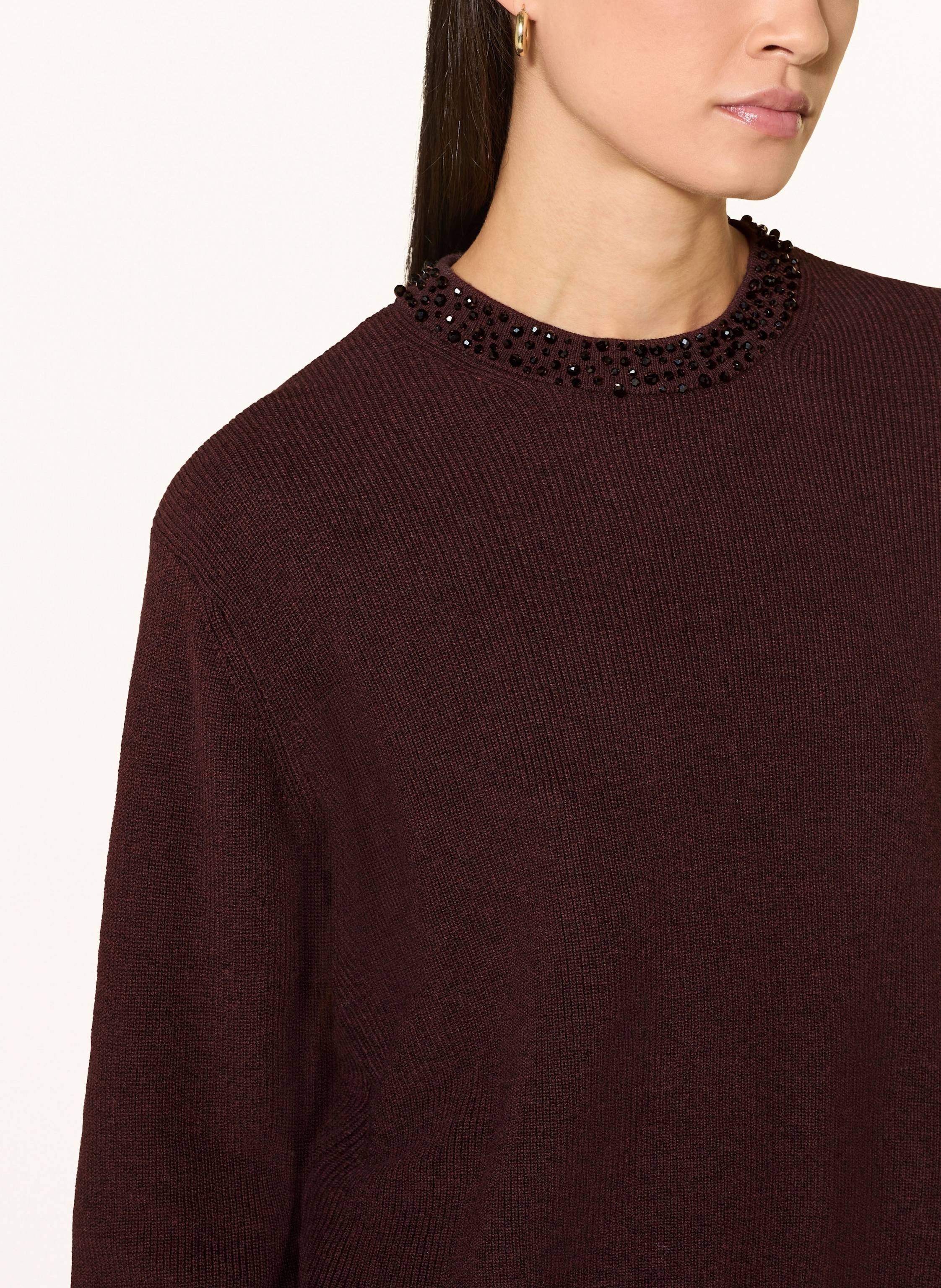 Thumbnail - Yerse Pullover Bella Mit Schmucksteinen rot