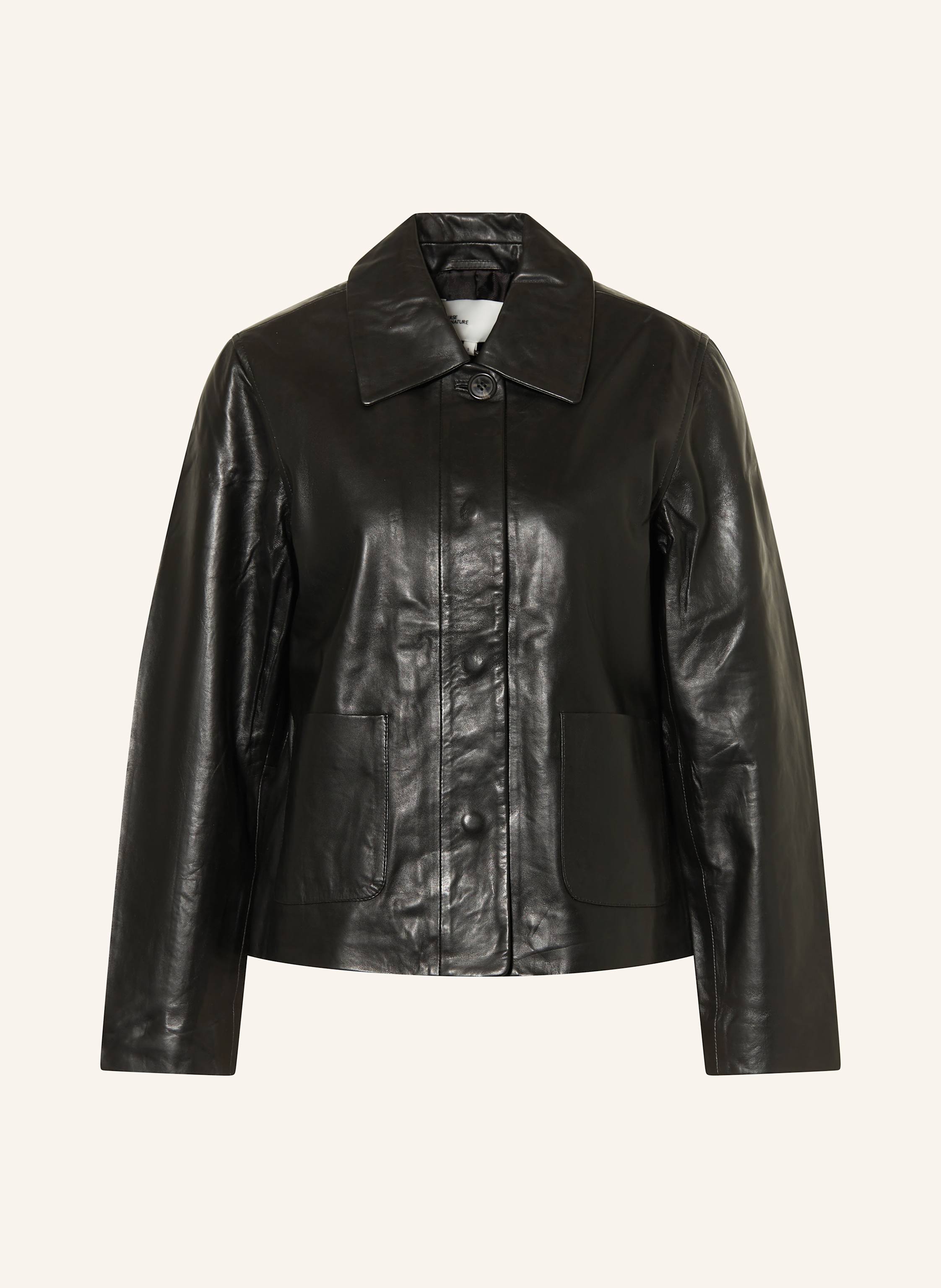 Yerse Lederjacke Rose schwarz