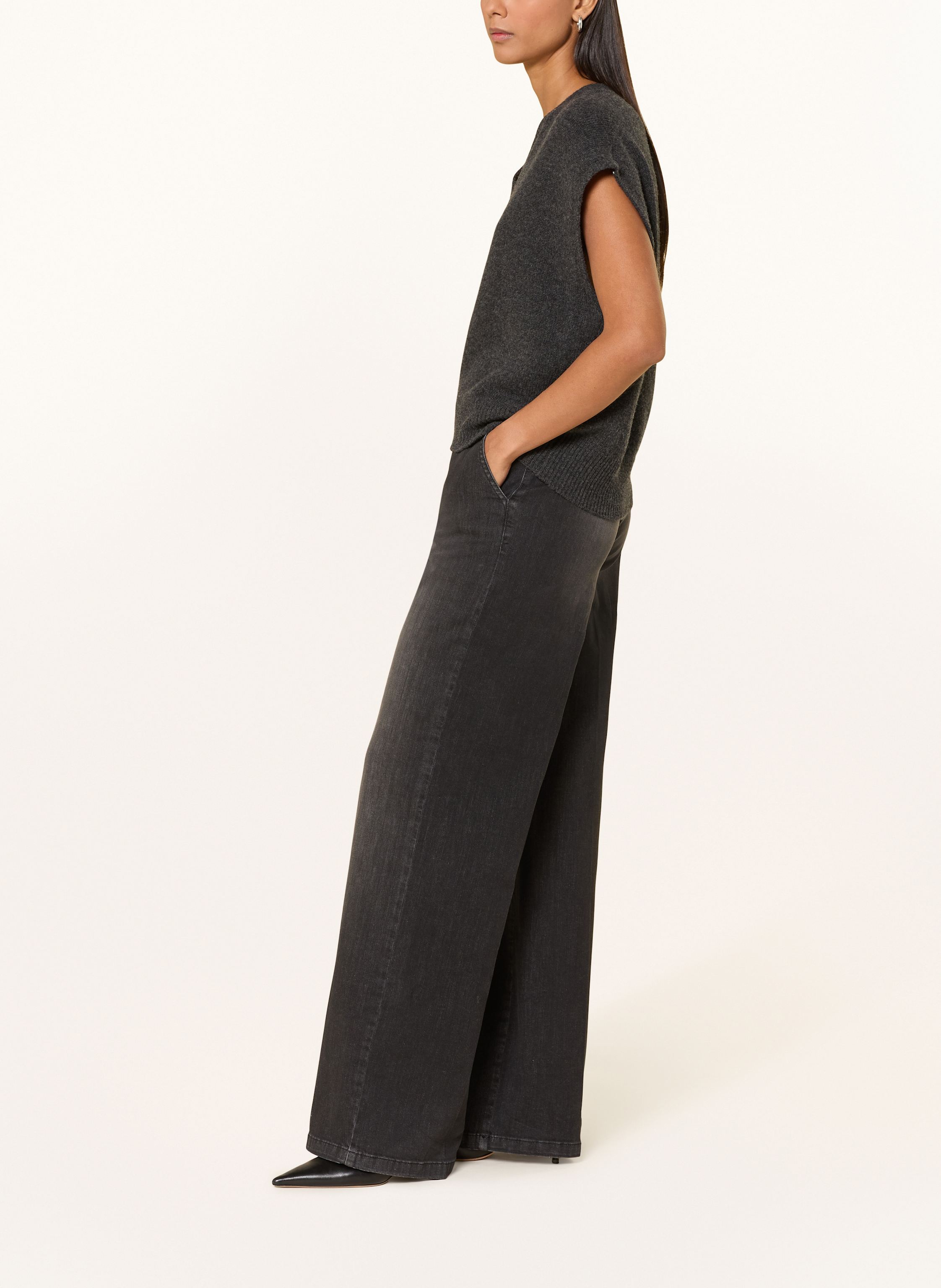 Thumbnail - More & More Wide Leg Jeans grau