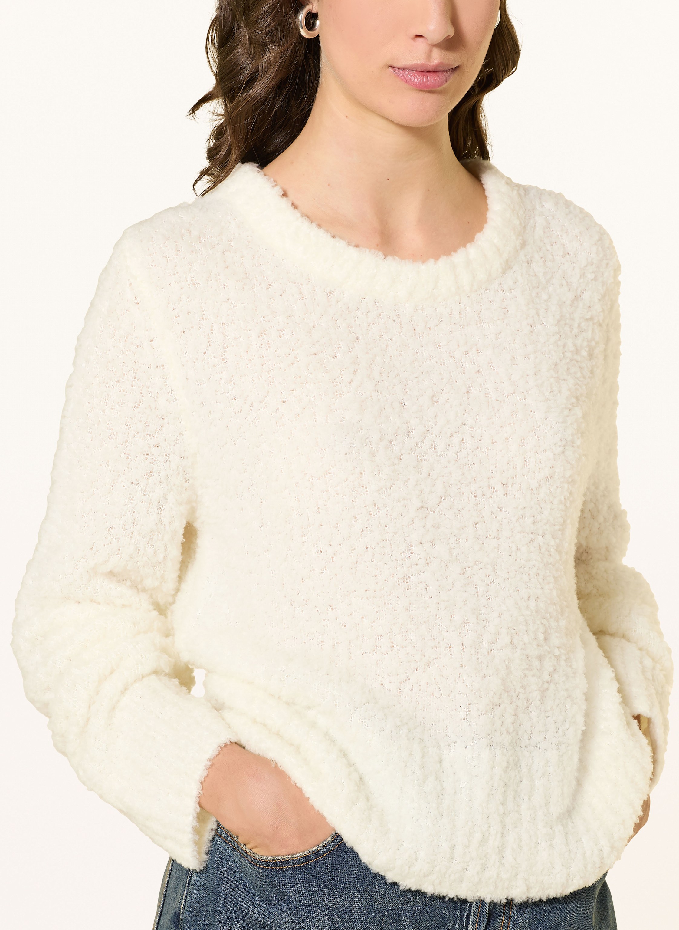 Thumbnail - Mrs & Hugs Bouclé-Pullover weiss