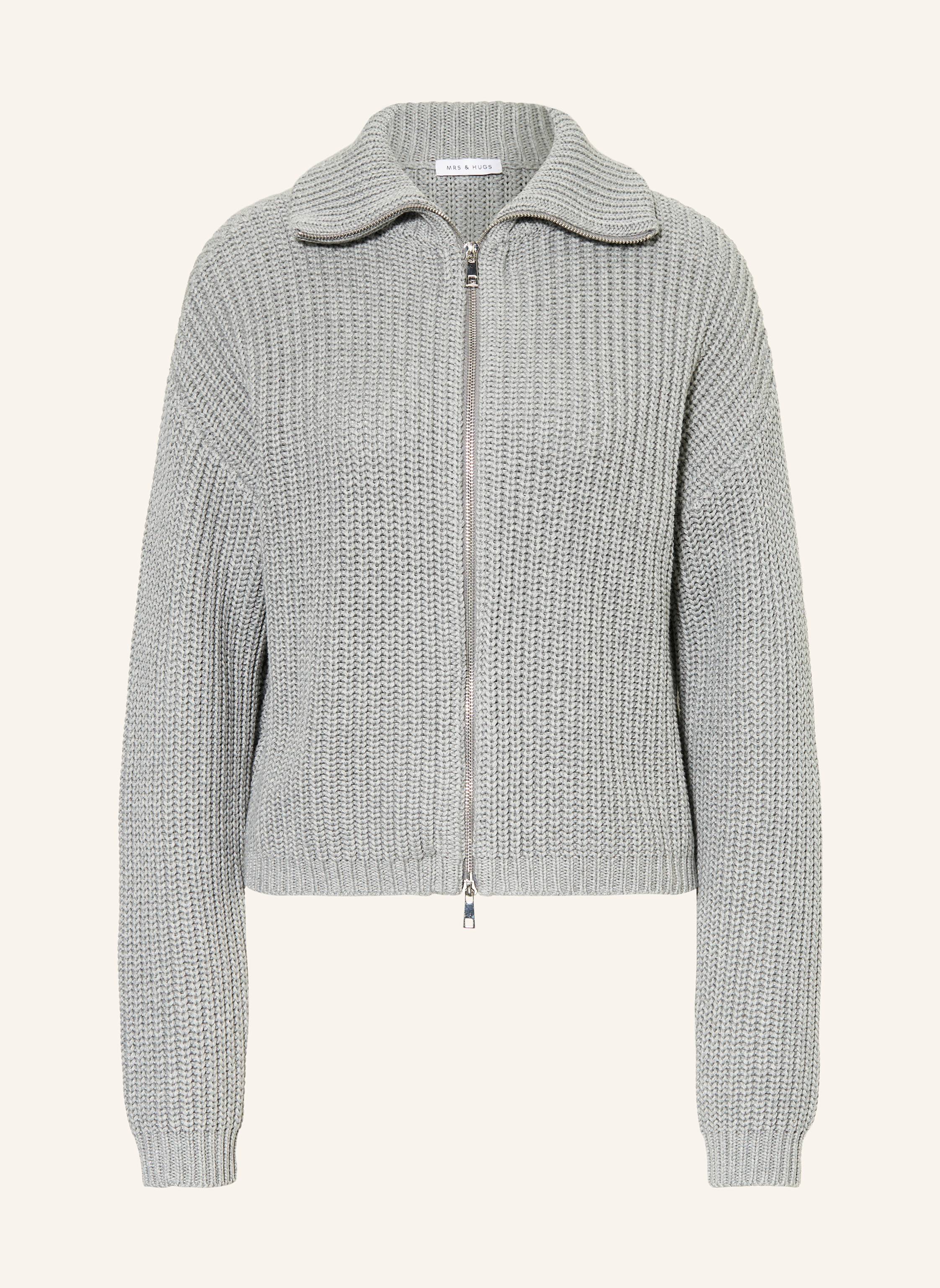 Mrs & Hugs Strickjacke grau