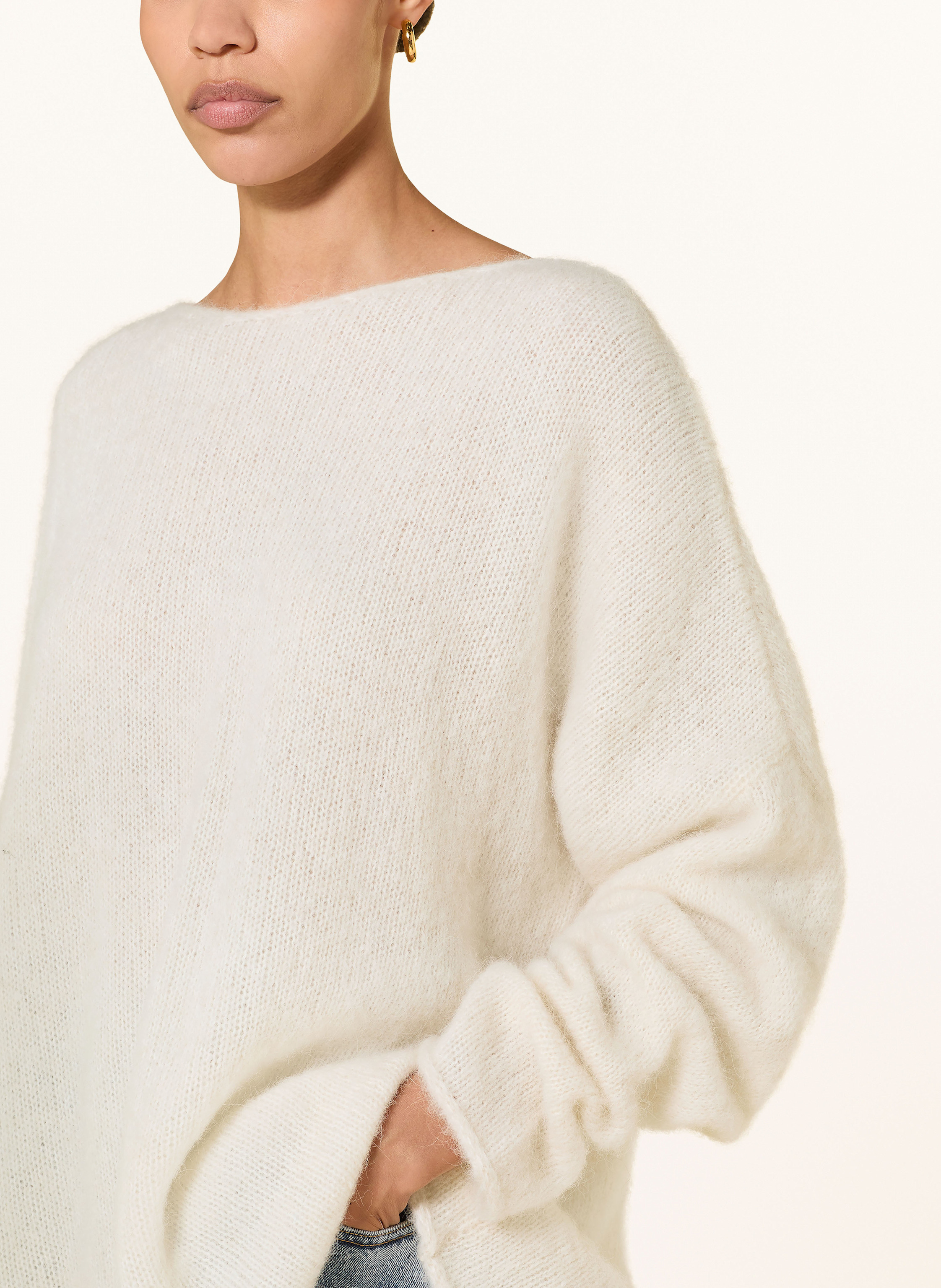 Thumbnail - By Aylin Koenig Strickjacke Mana Mit Alpaka weiss