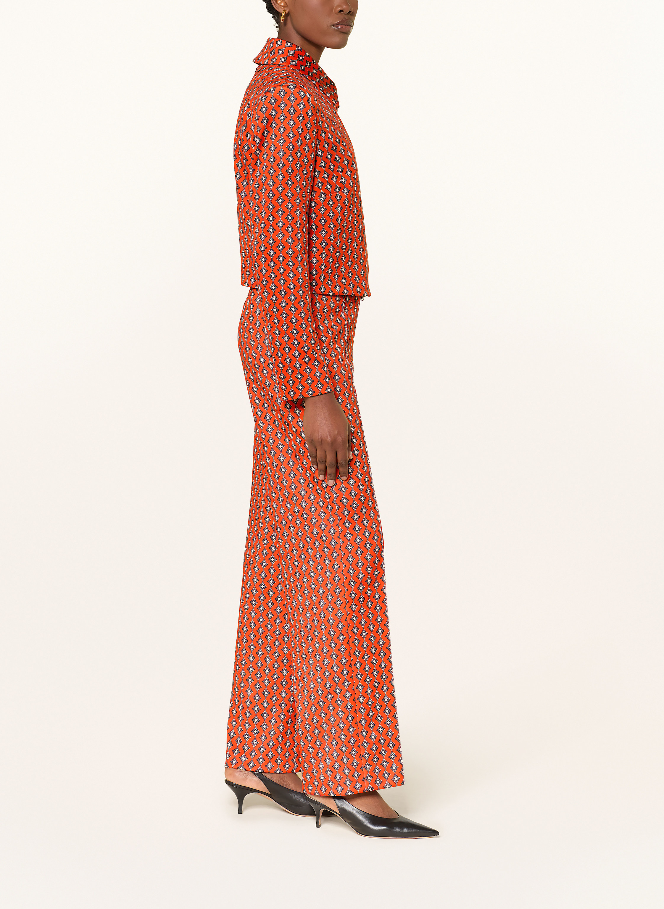 Thumbnail - Marc Cain Marlenehose Winder Aus Jersey rot