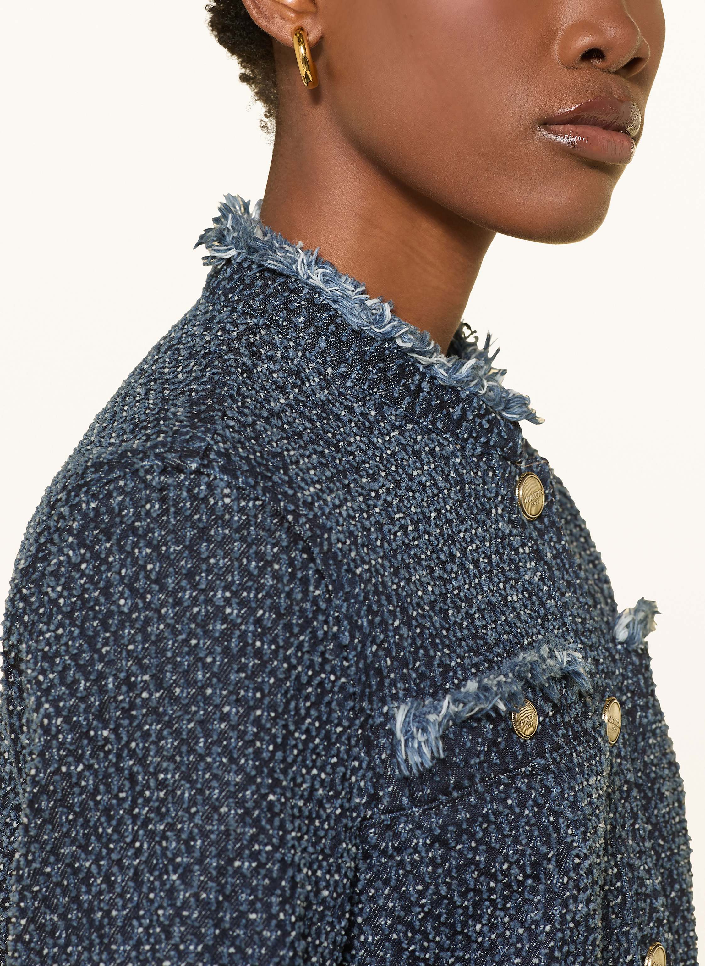 Thumbnail - Marc Cain Kastenjacke Aus Tweed blau