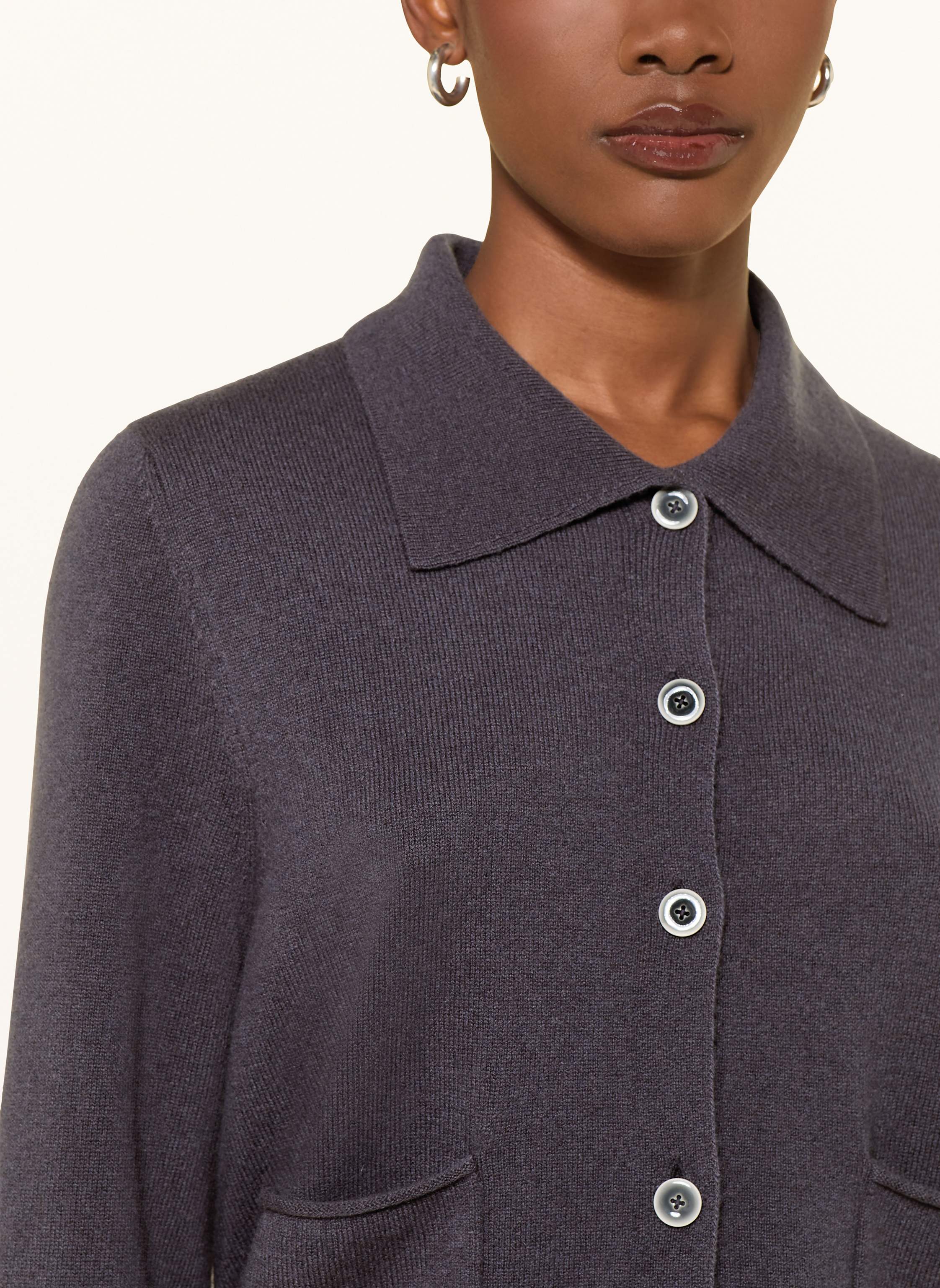 Thumbnail - Marc Cain Strickjacke Aus Cashmere blau