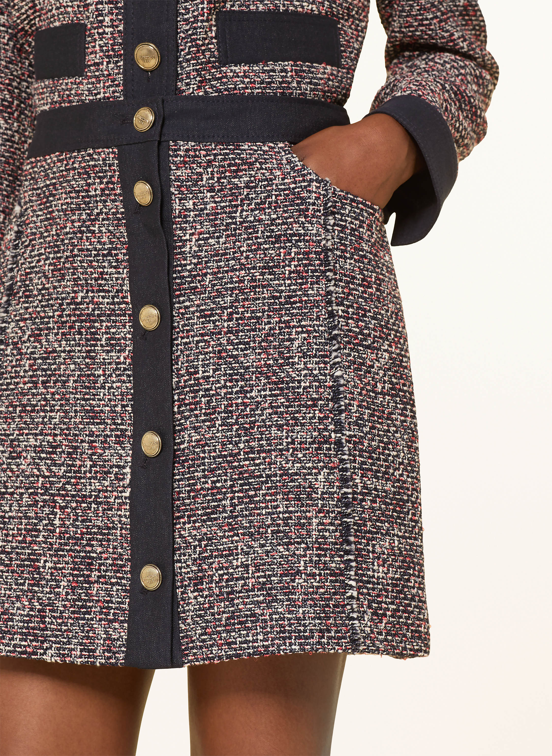 Thumbnail - Marc Cain Tweed-Rock Mit Glitzergarn blau