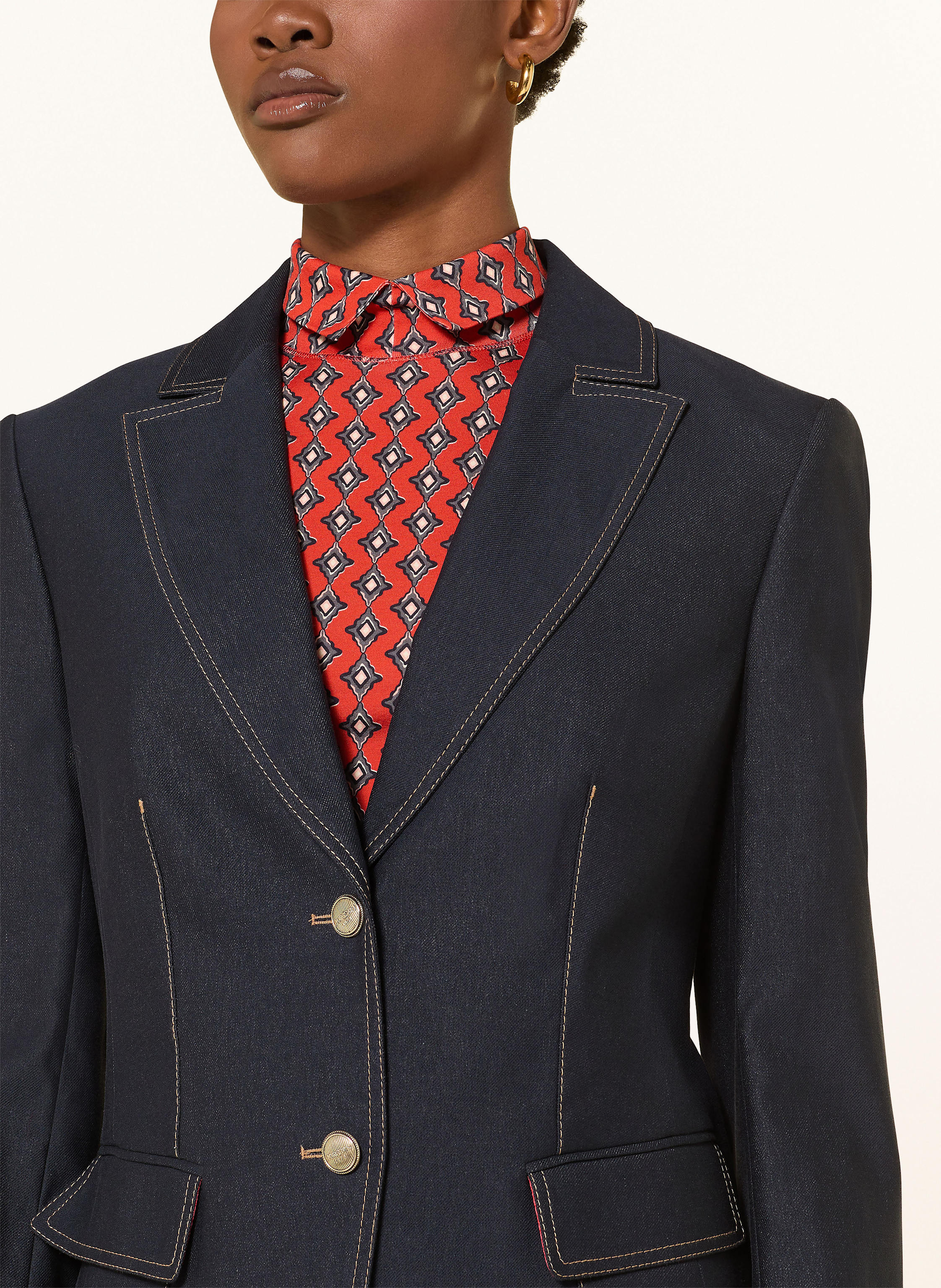 Thumbnail - Marc Cain Blazer In Jeansoptik blau