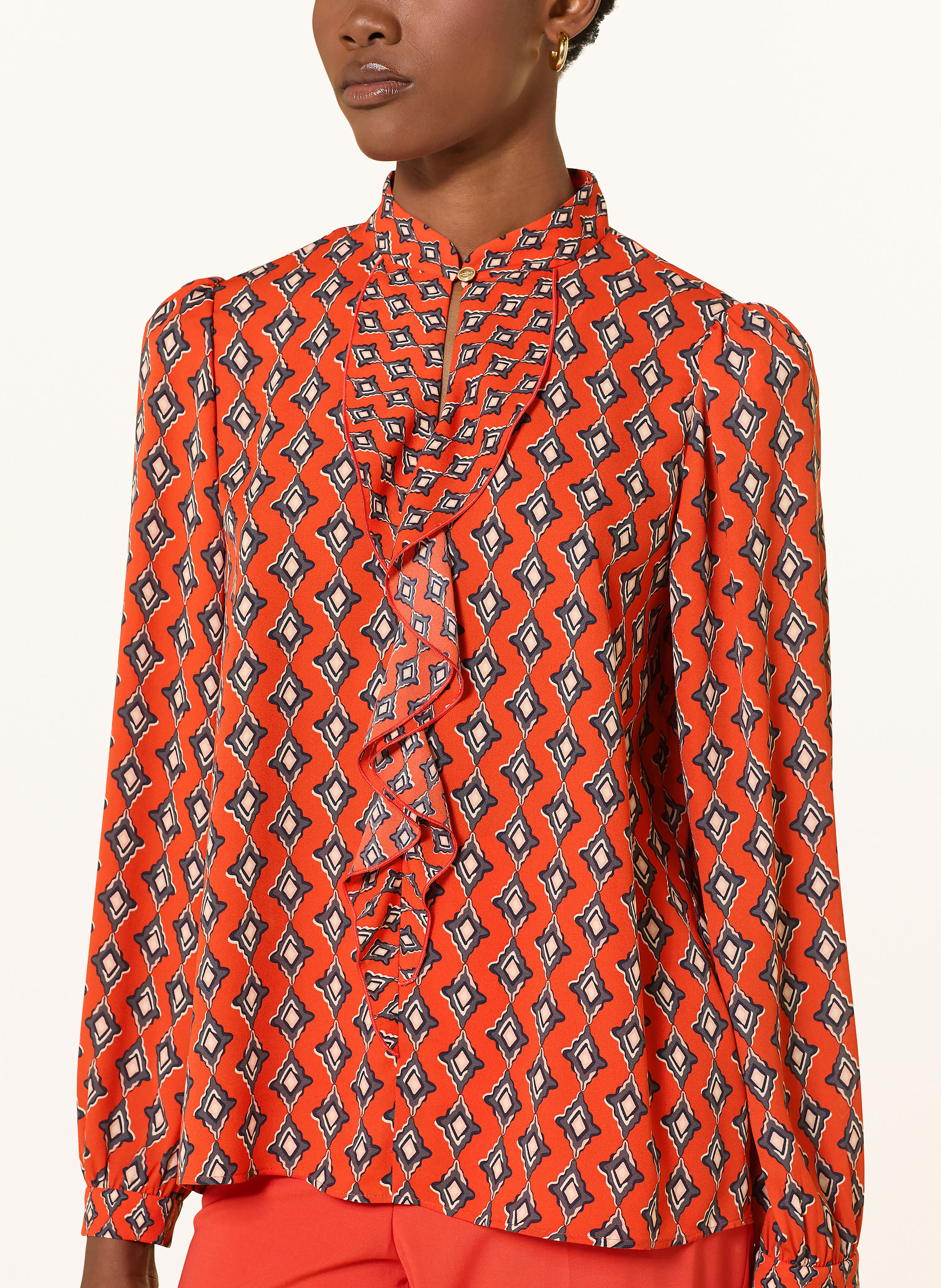 Thumbnail - Marc Cain Blusenshirt Mit Volants rot