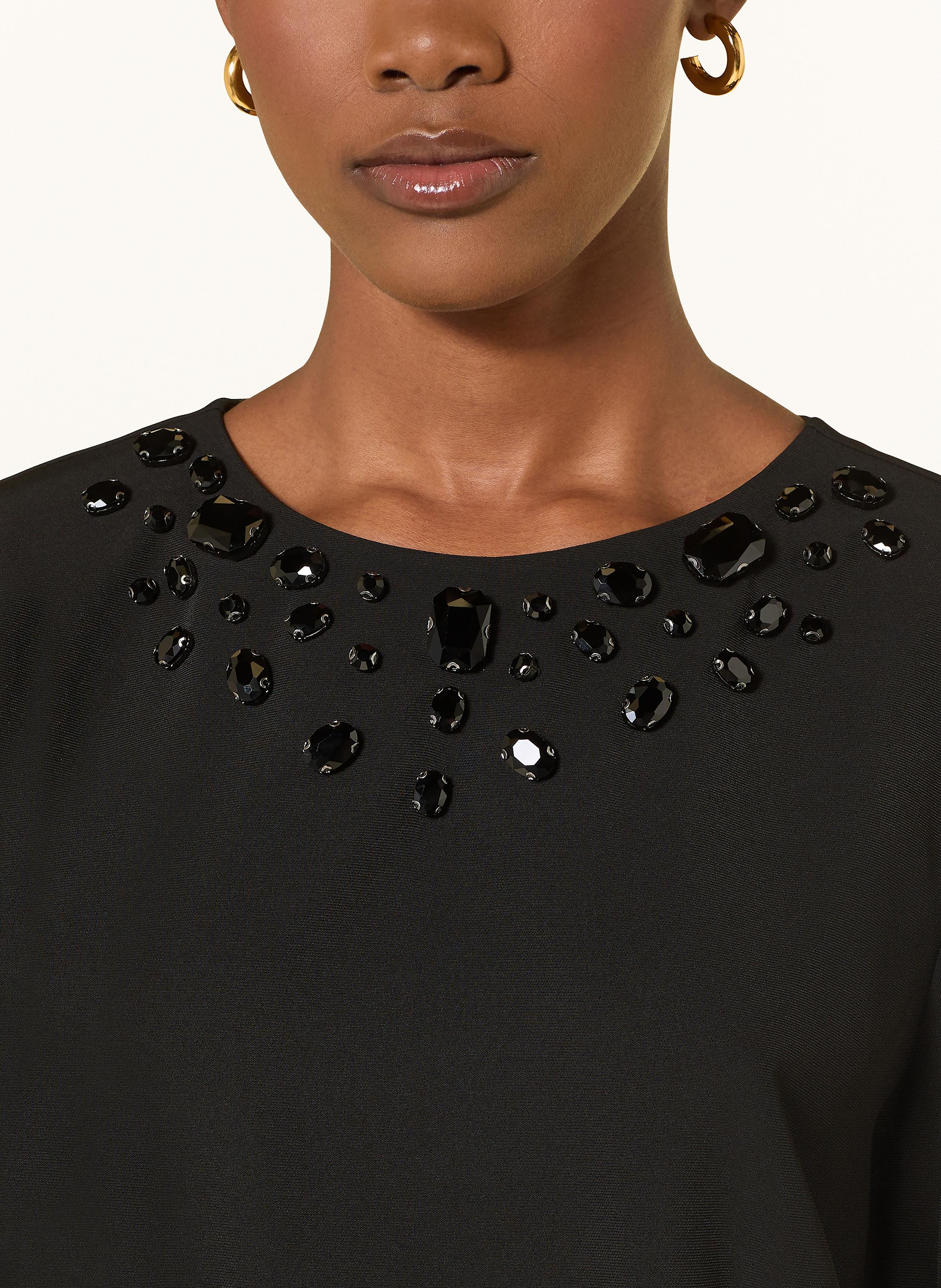 Thumbnail - Marc Cain Kleid Mit 3/4-Arm Und Schmucksteinen schwarz