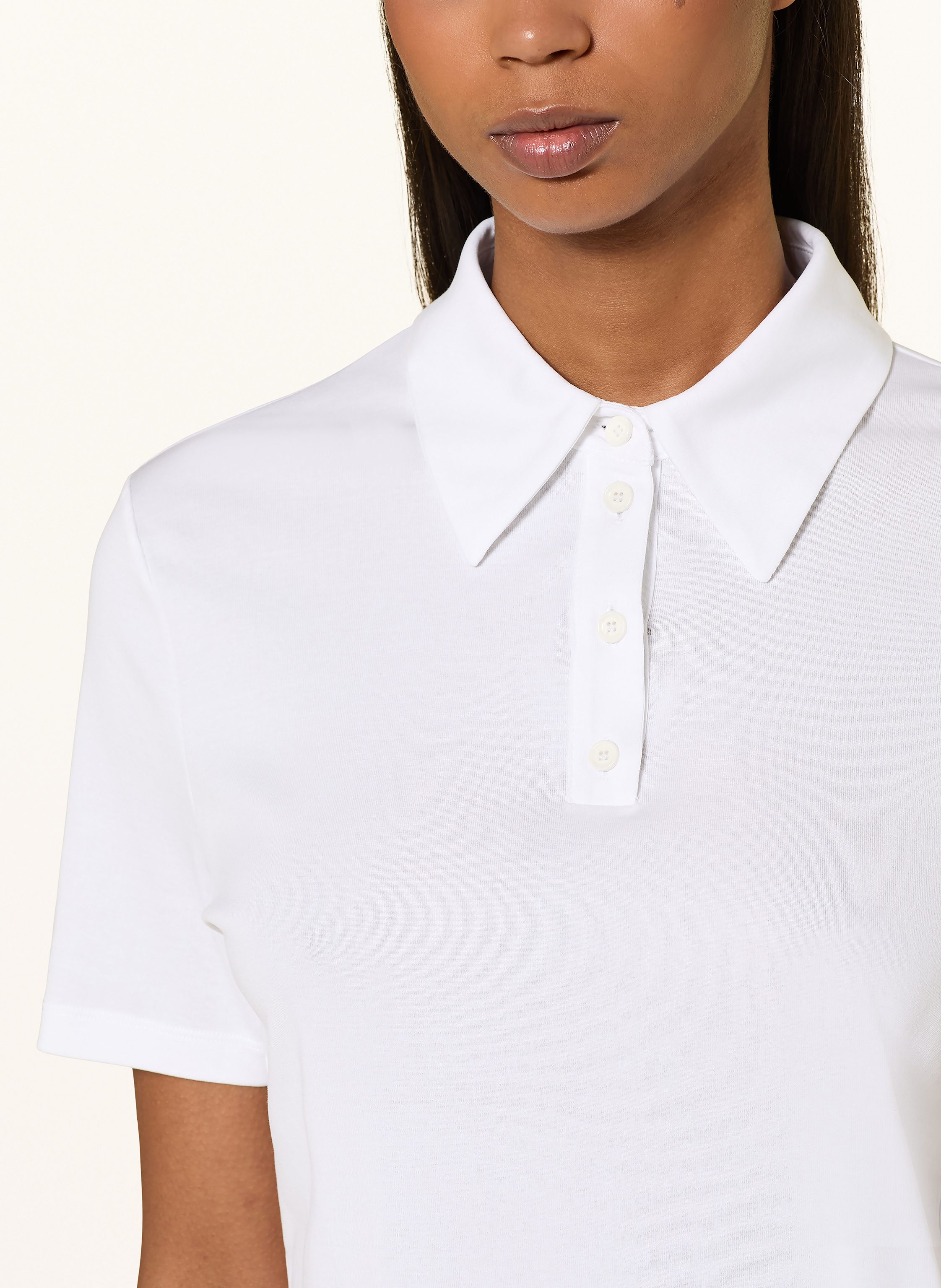 Thumbnail - Marc Cain Jersey-Poloshirt weiss