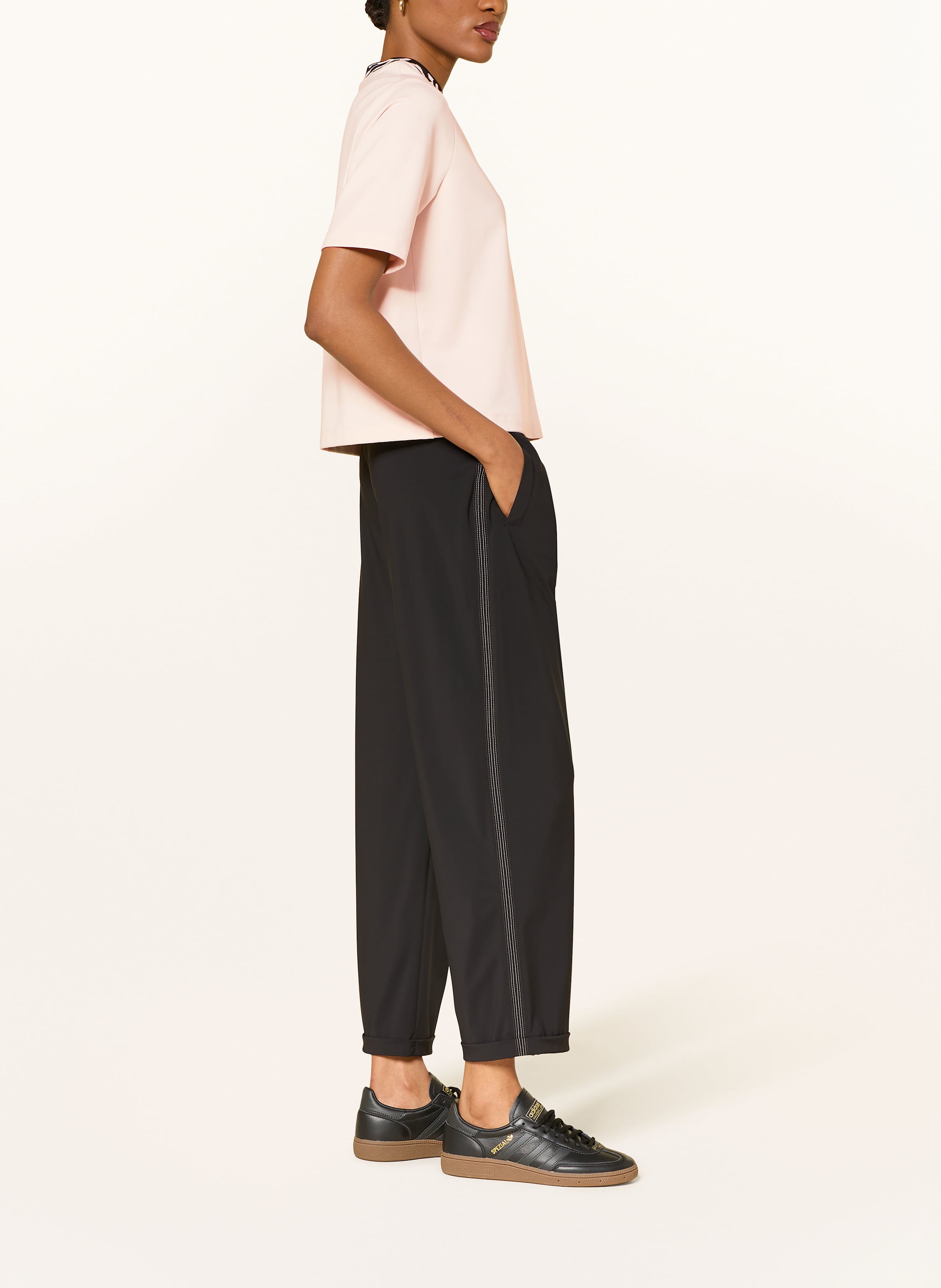 Thumbnail - Marc Cain 7/8-Hose Mit Galonstreifen schwarz